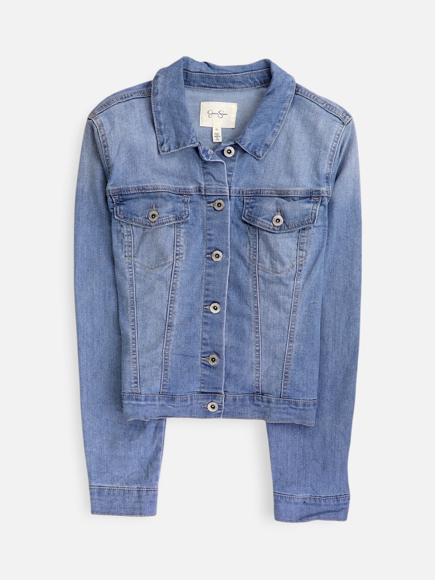 Jessica Simpson Chaqueta Denim Basic - Mujer - XL