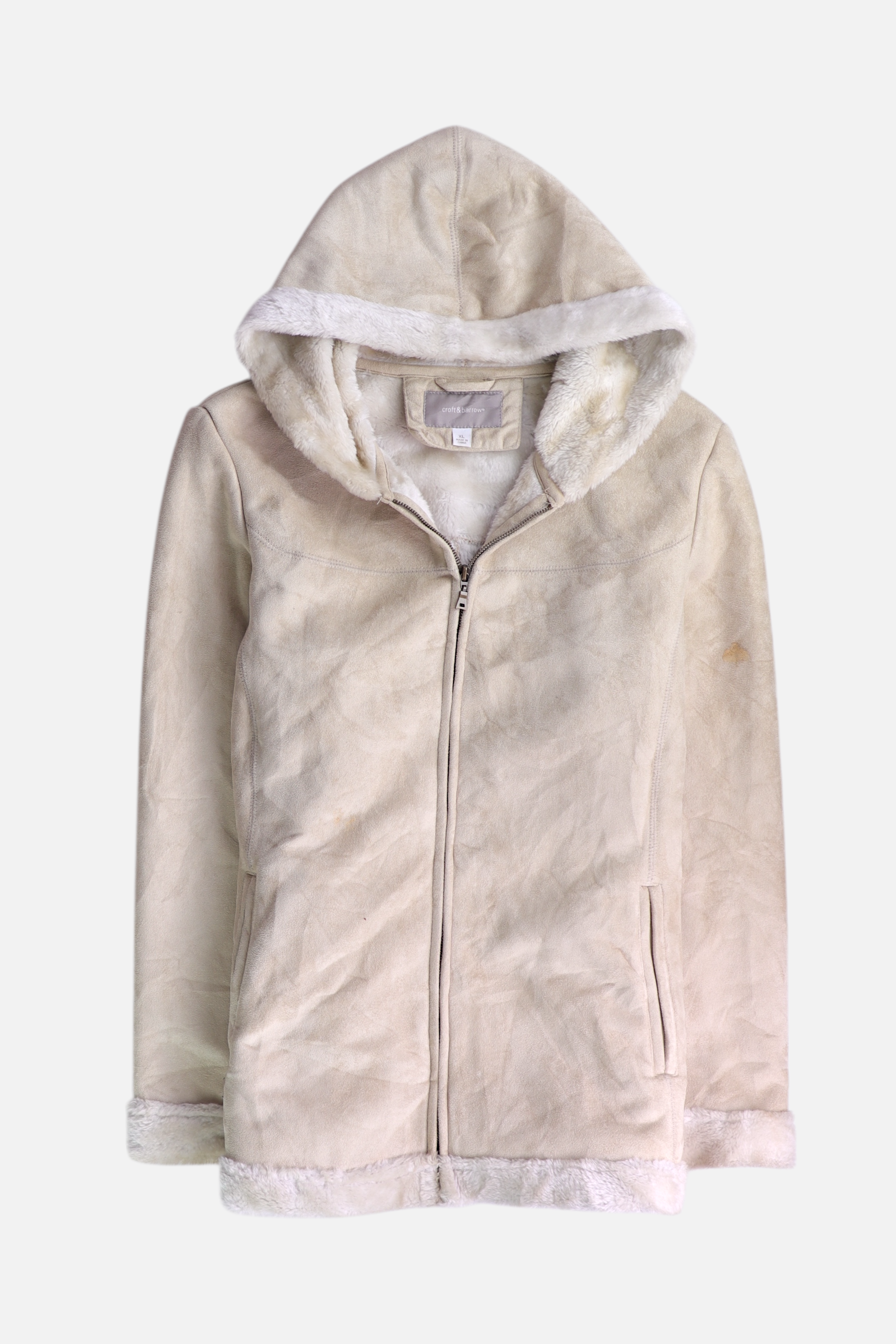 Croft & Barrow Chaqueta Casual Suede - Mujer - XL