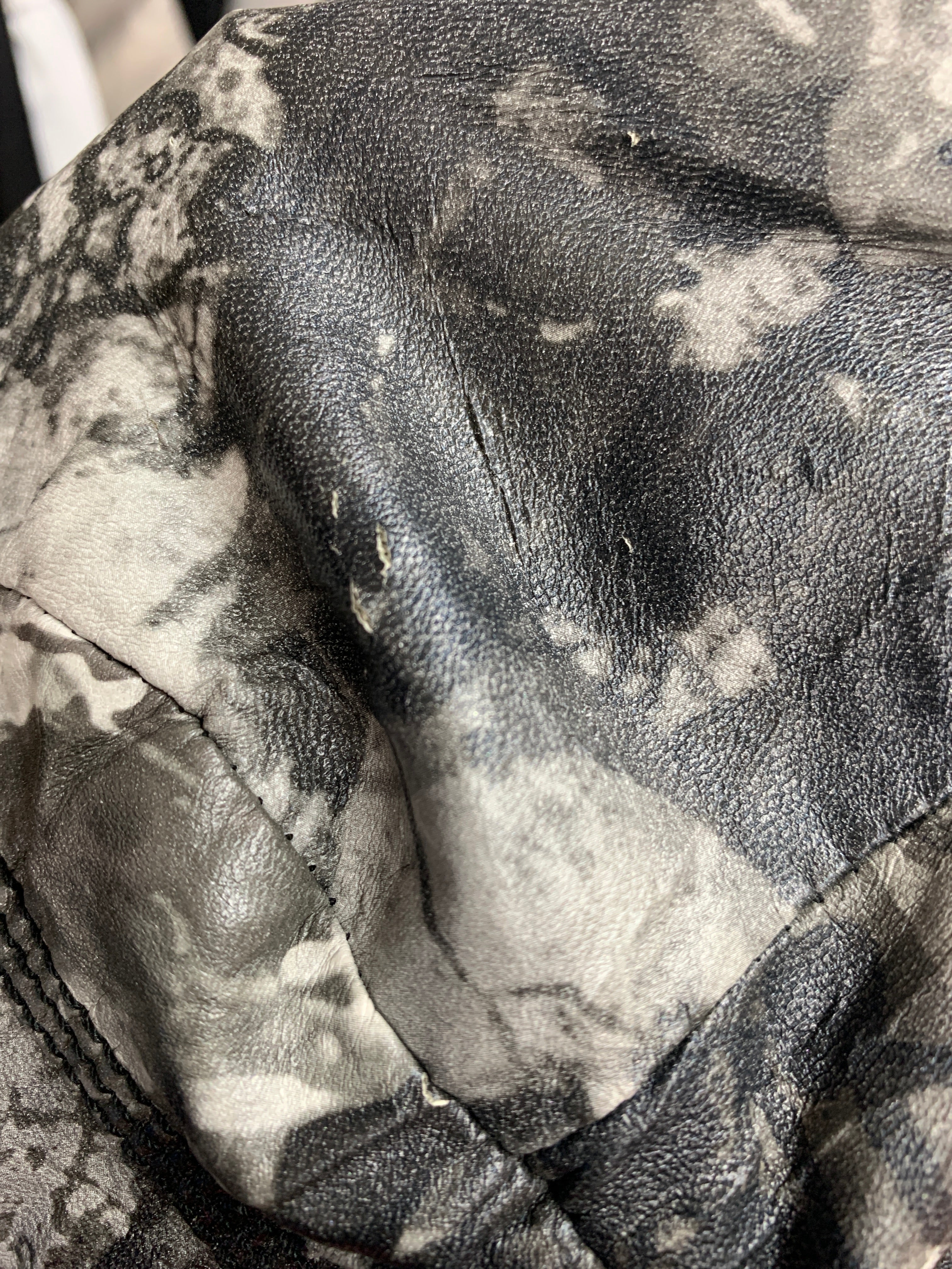 Chaqueta Cuero Color Block - Mujer - Medium