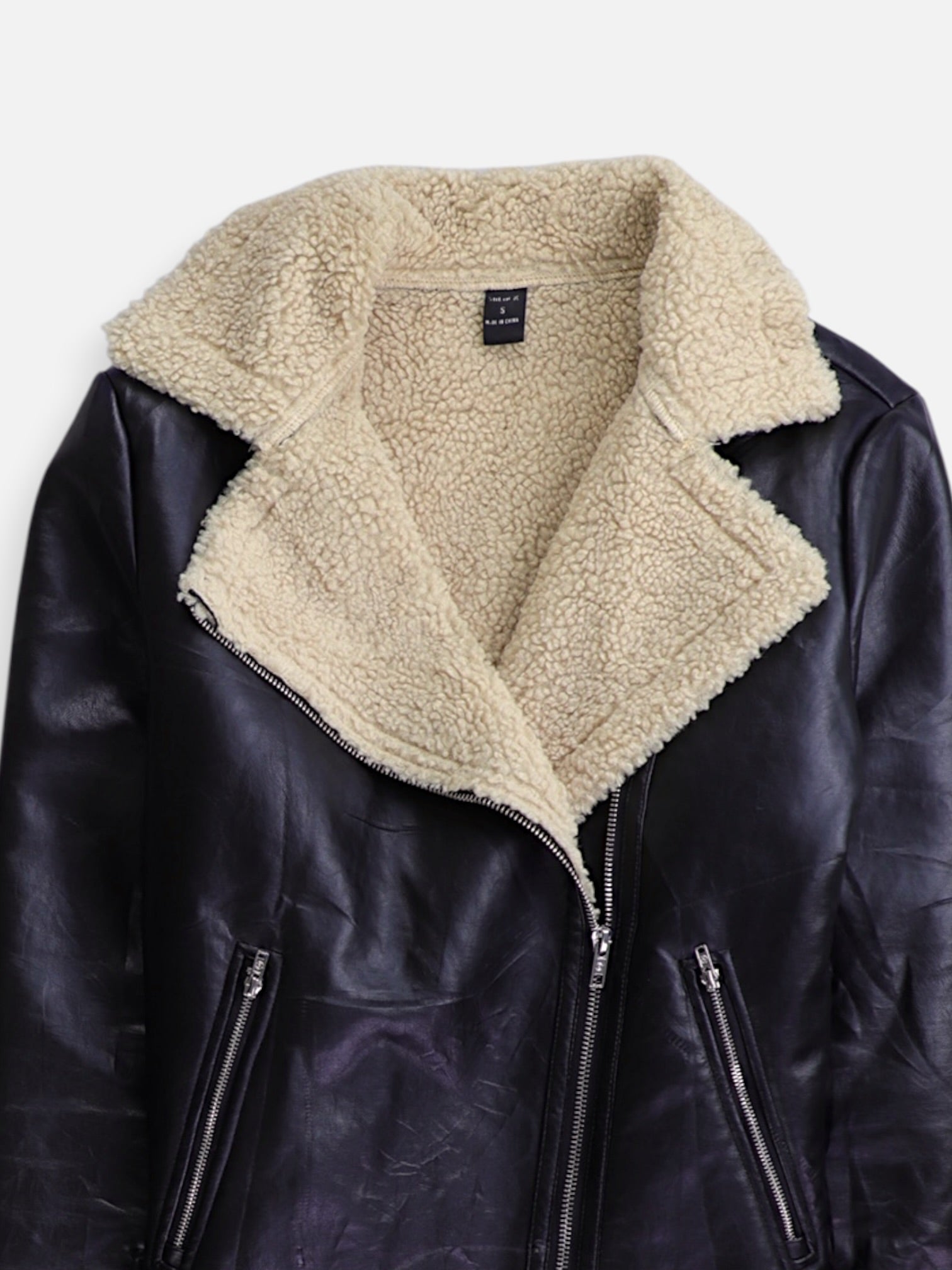 SHEIN Chaqueta Cuero Cuero - Hombre - Small