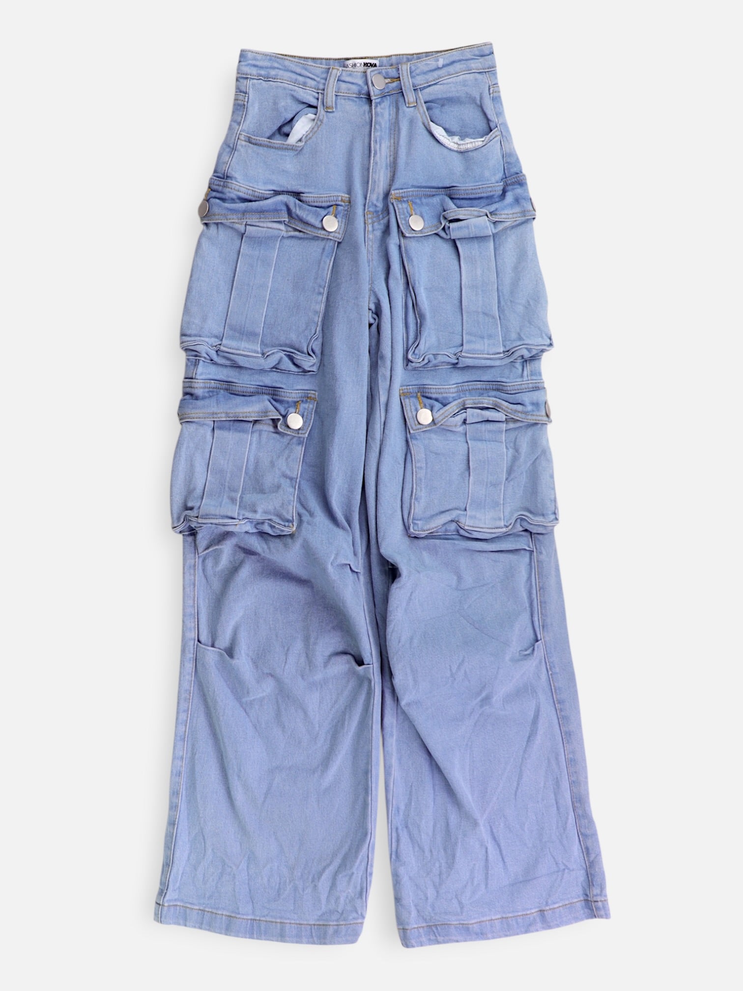 Fashionnova Jean Regular Fit Cargo - Mujer - XS