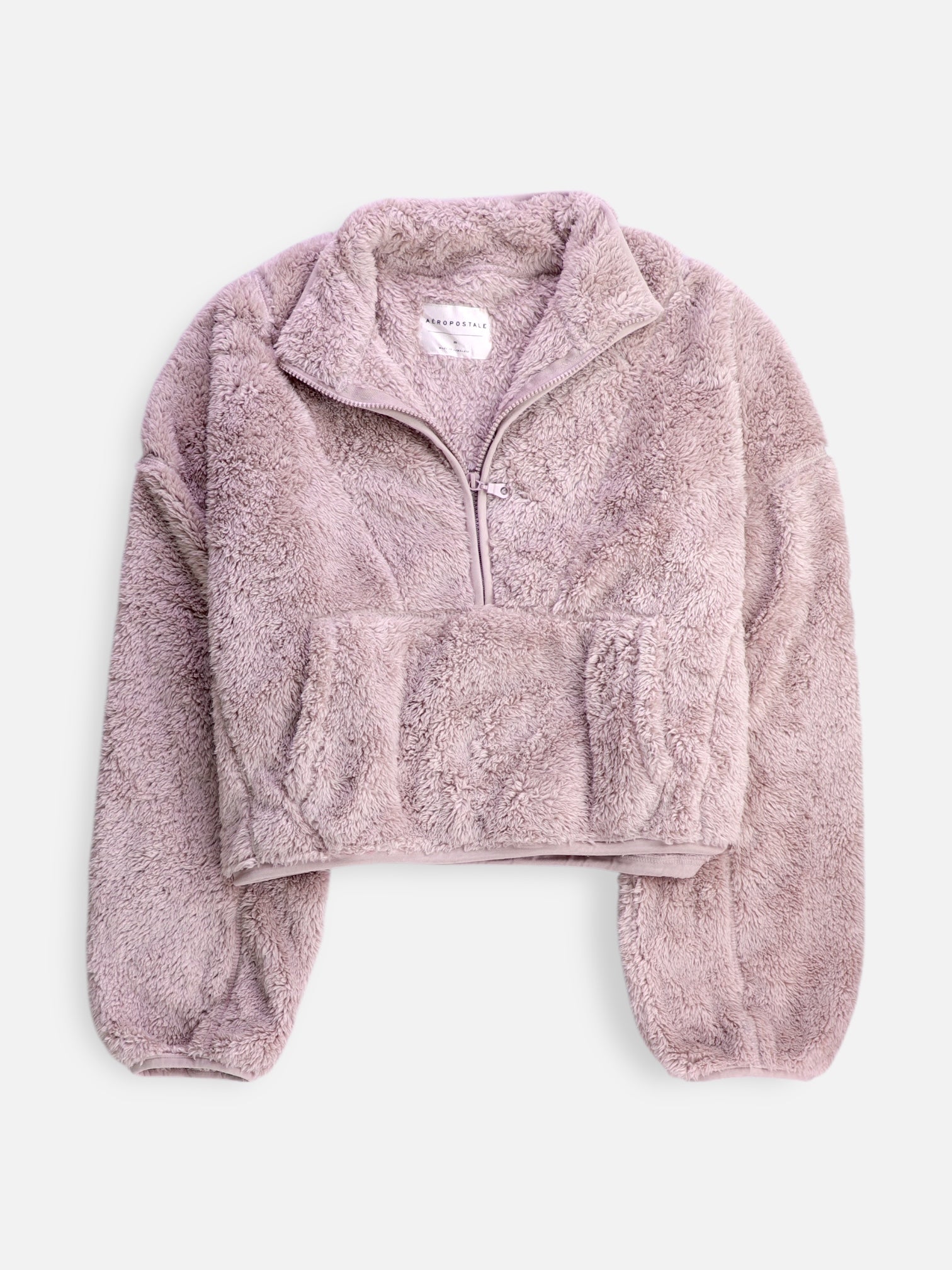 Aeropostale Sueter Fleece Crop Top - Mujer - Medium