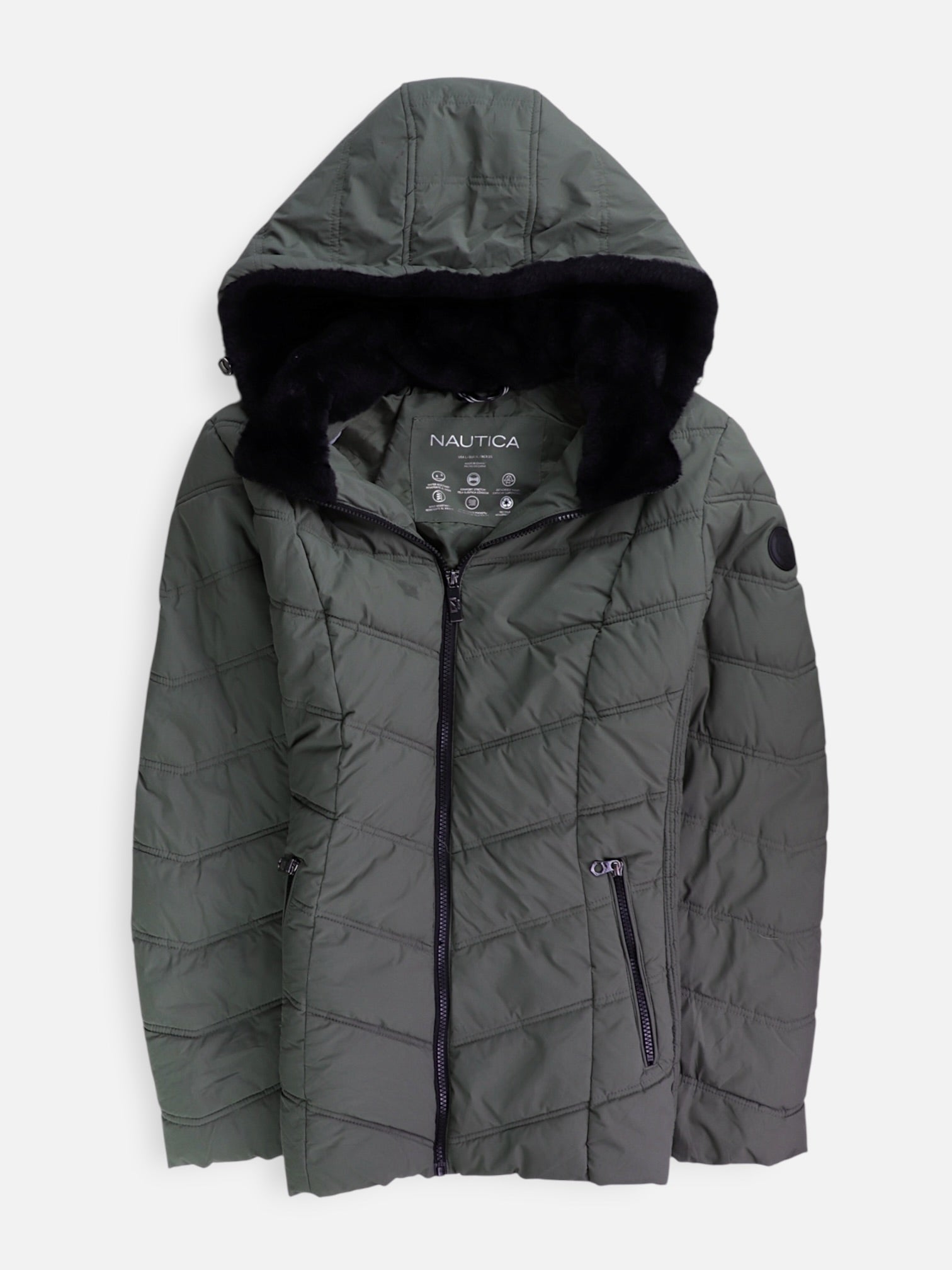 Nautica Chaqueta Puffer Impermeable - Mujer - Large