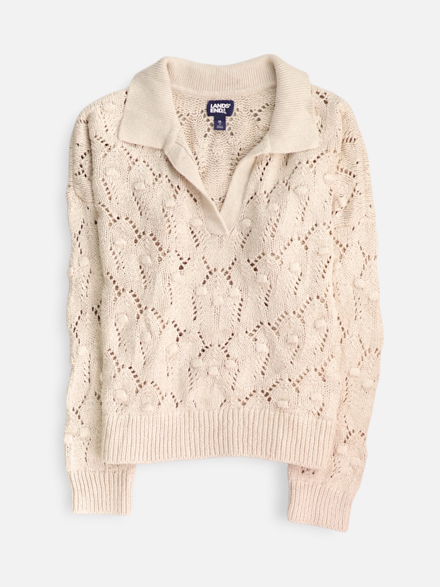LANDS END Sueter Knit Casual - Mujer - XL