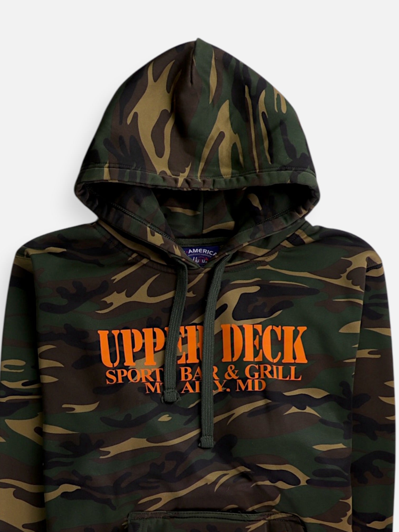 Sudadera Hoodie Militar - Hombre - Medium