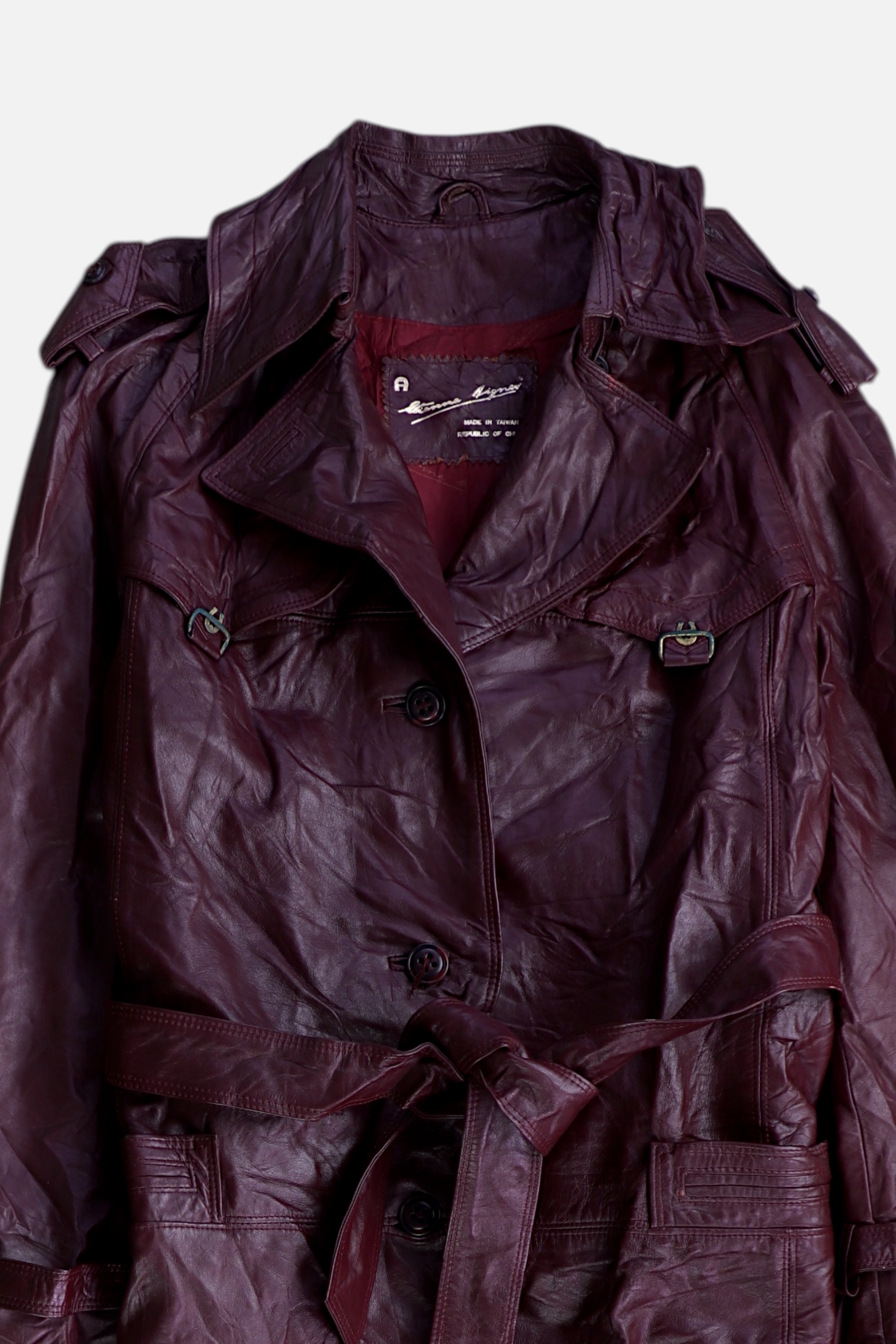 Abrigo Trench Coat Cuero - Mujer - 14