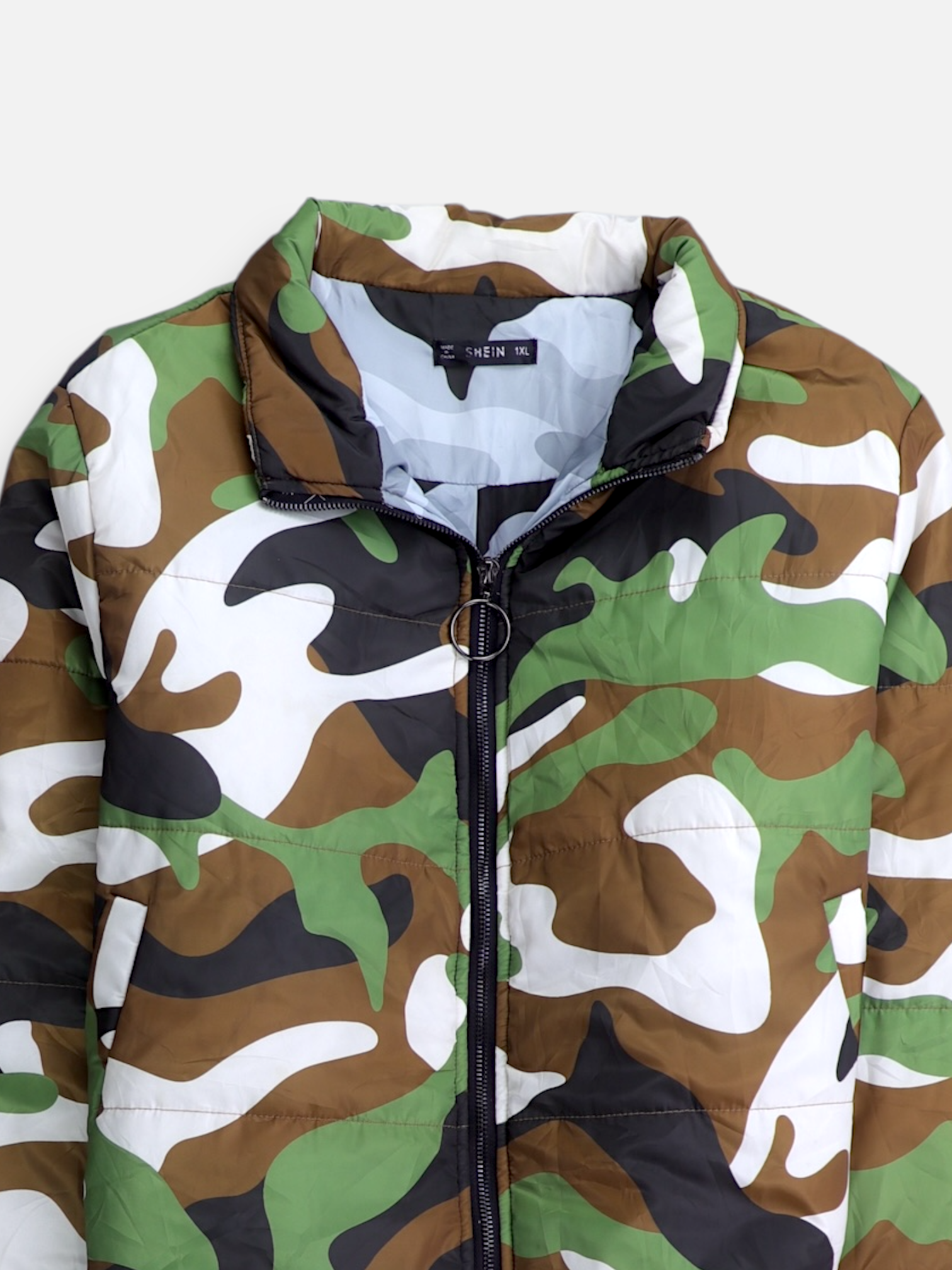 SHEIN Chaqueta Puffer Militar - Mujer - XL