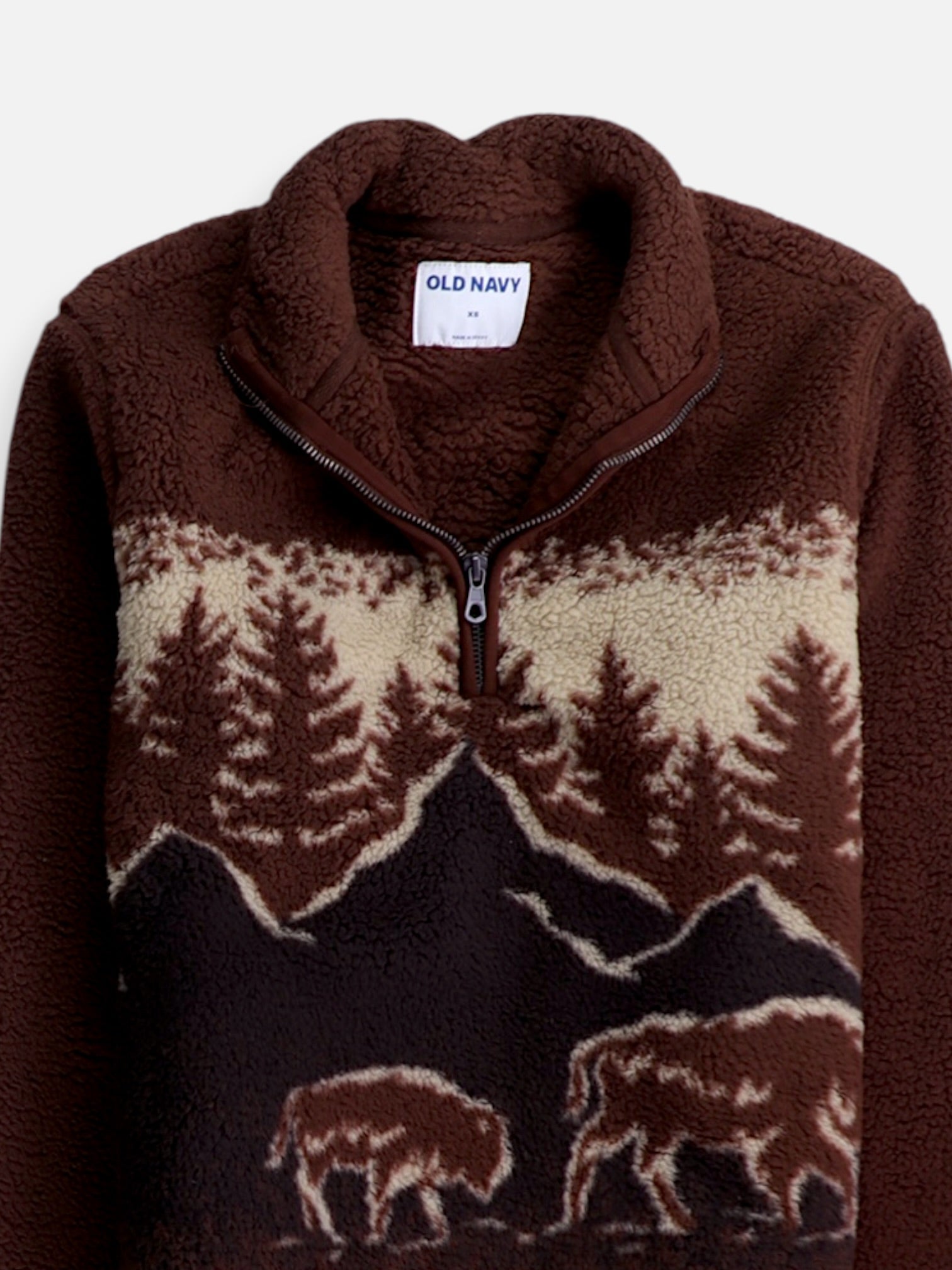 Old Navy Sueter Fleece Teddy - Hombre - XS