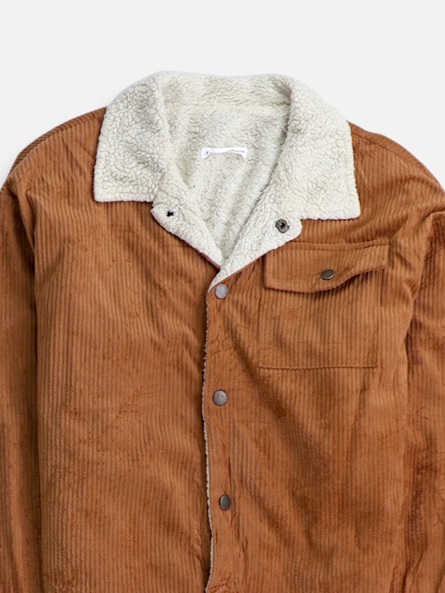 SHEIN Chaqueta Sherpa Trucker Corduroy - Niño - N/A - 13-14Y (Años)
