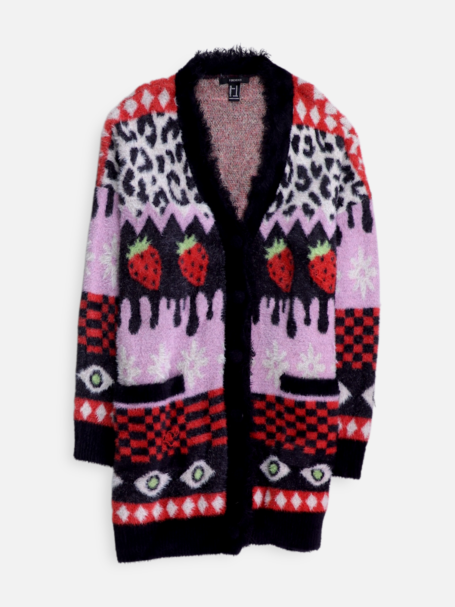 Forever 21 Sueter Cardigan Animado - Mujer - Medium