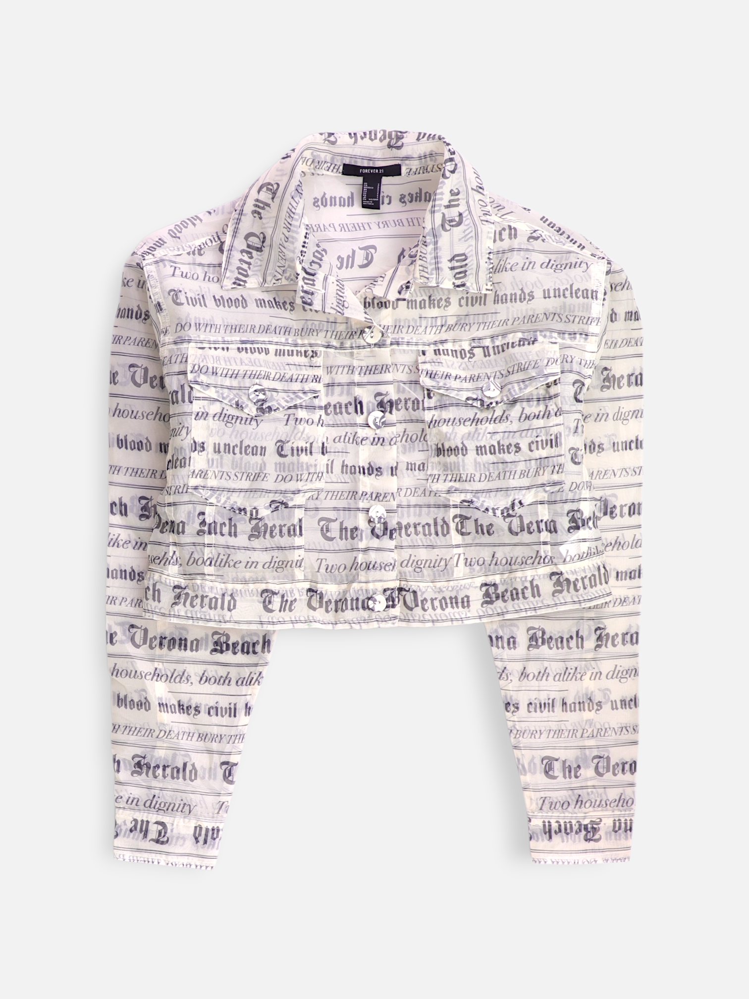 Forever 21 Blusa Crop Top - Mujer - Small