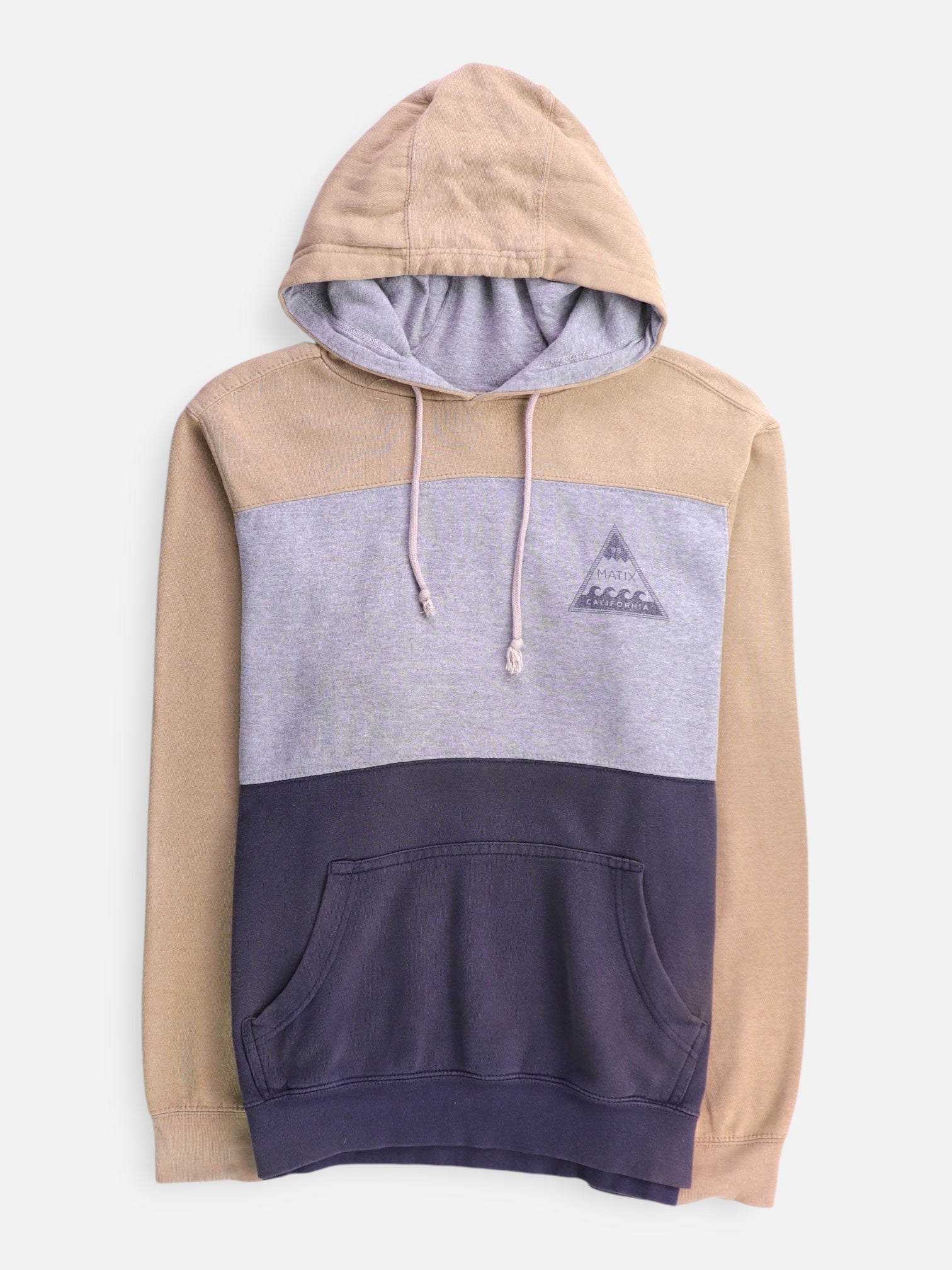 Sudadera Hoodie Color Block - Hombre - Large