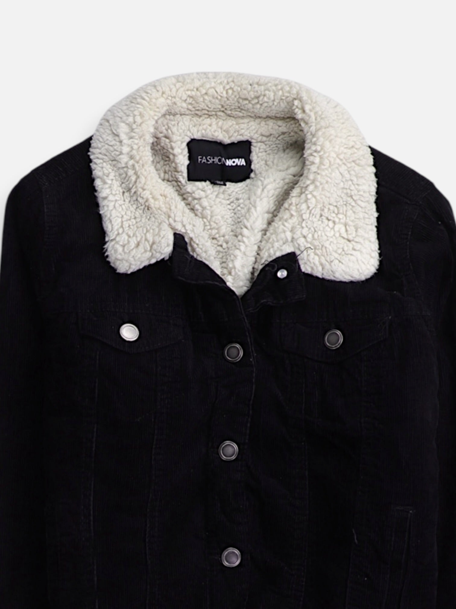 Fashionnova Chaqueta Sherpa Trucker Corduroy - Mujer - Medium