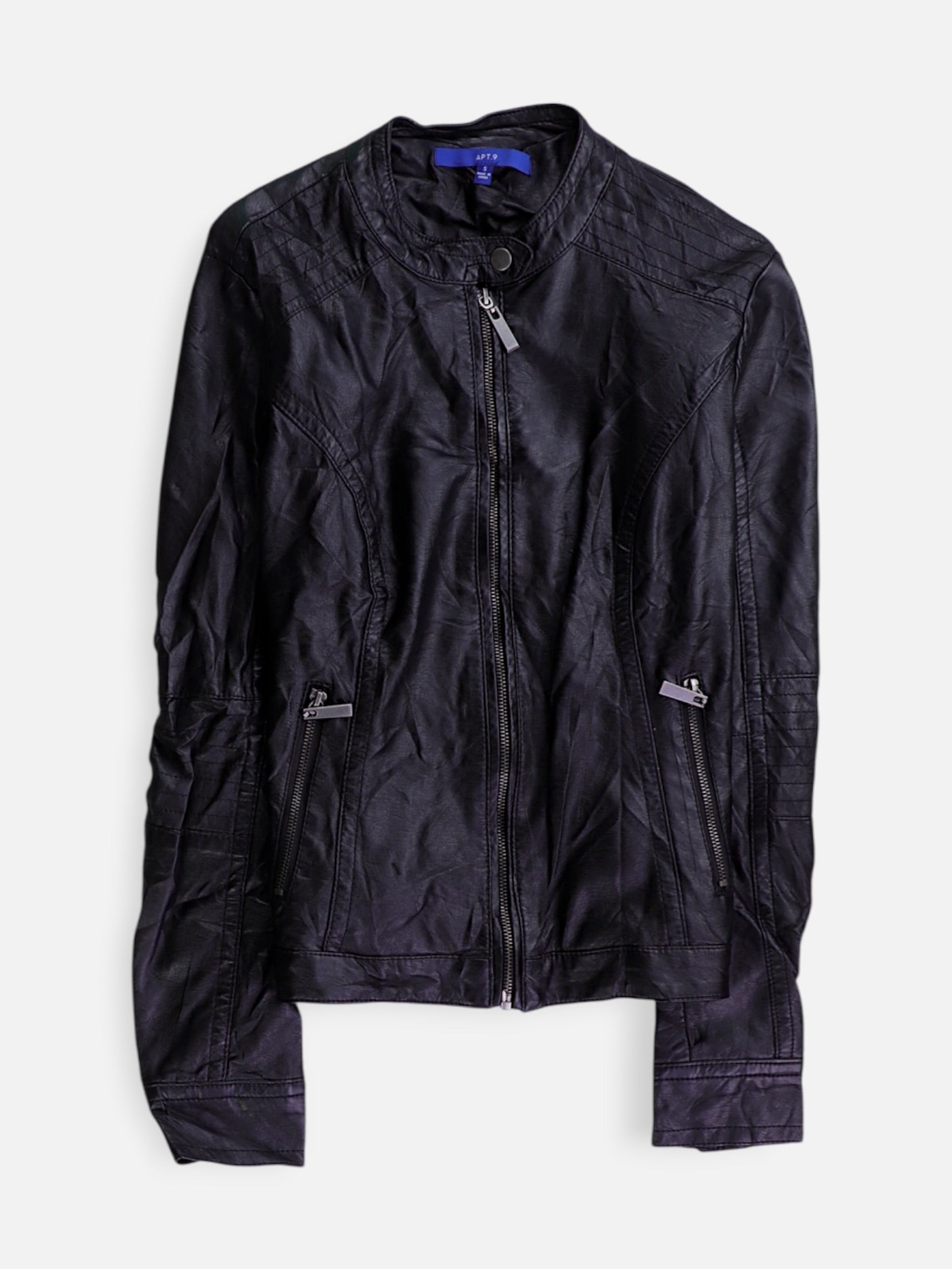 APT.9 Chaqueta Motera Cuero - Mujer - Small