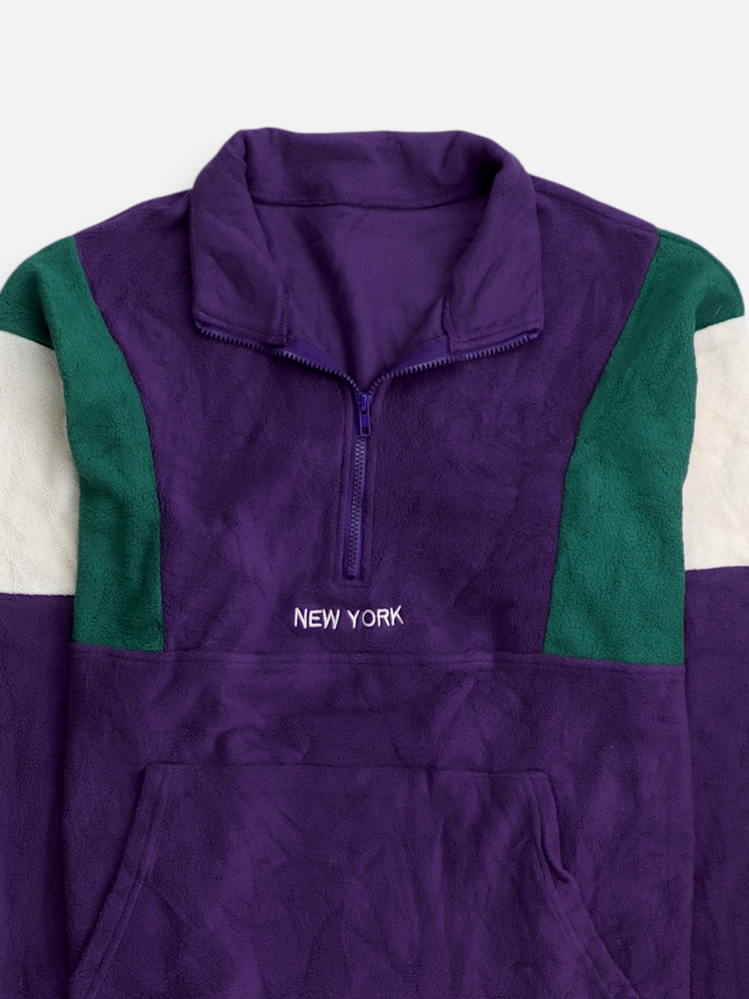 Sueter Fleece Color Block - Hombre - Large