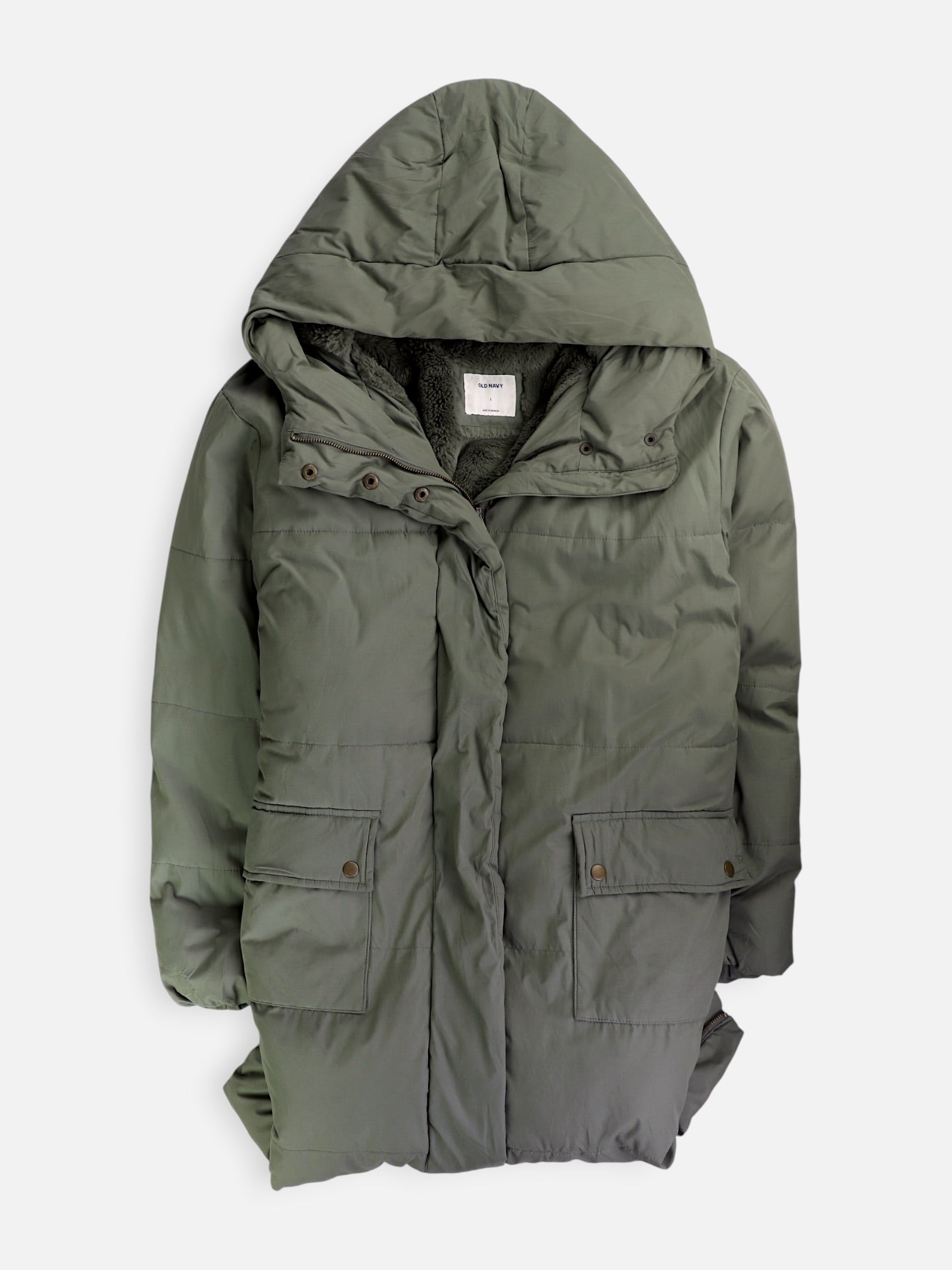 Old Navy Abrigo Casual Puffer - Hombre - Large
