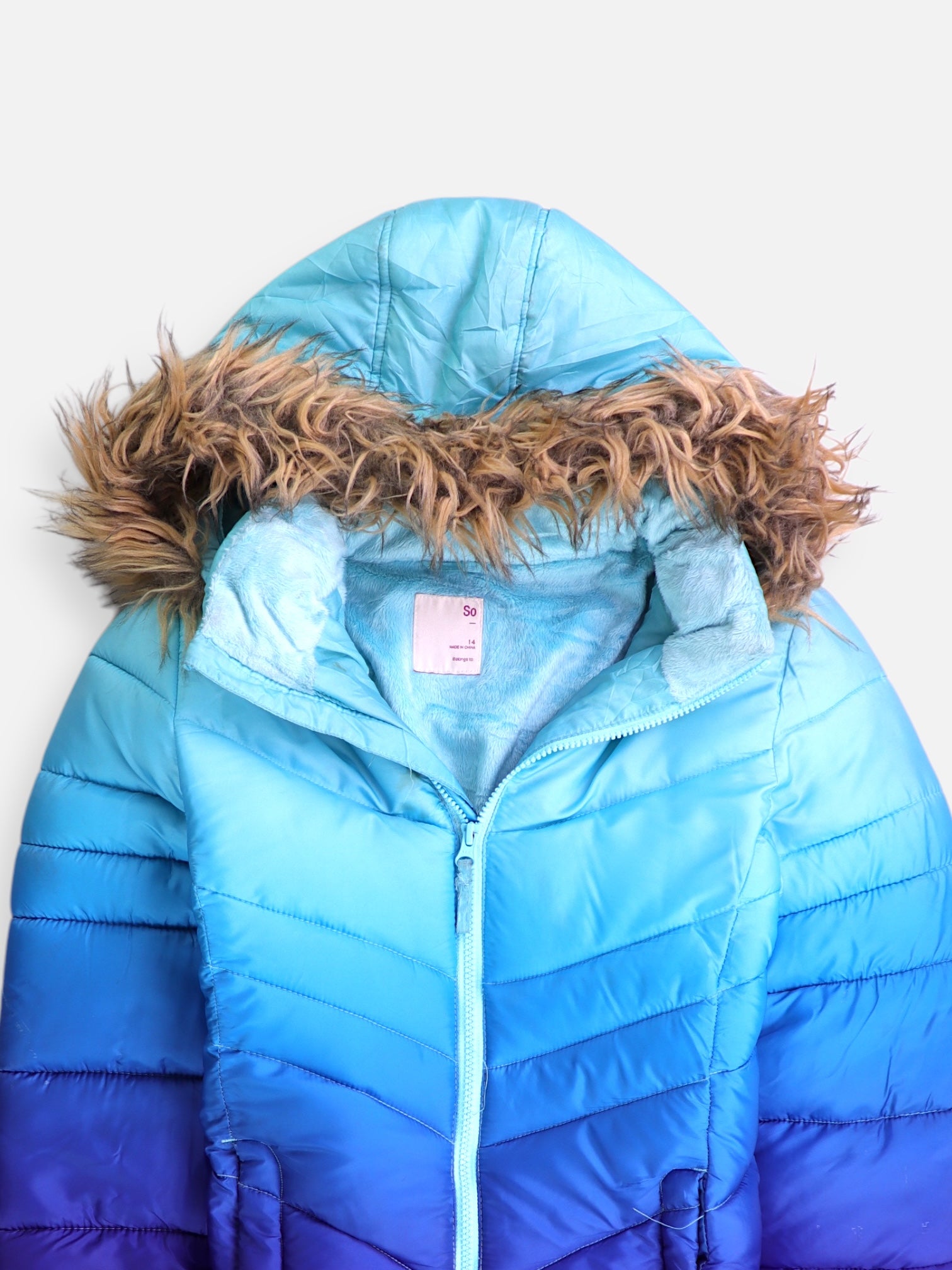 Chaqueta Puffer Color Block - Niña - Small - 14-16Y (Años)