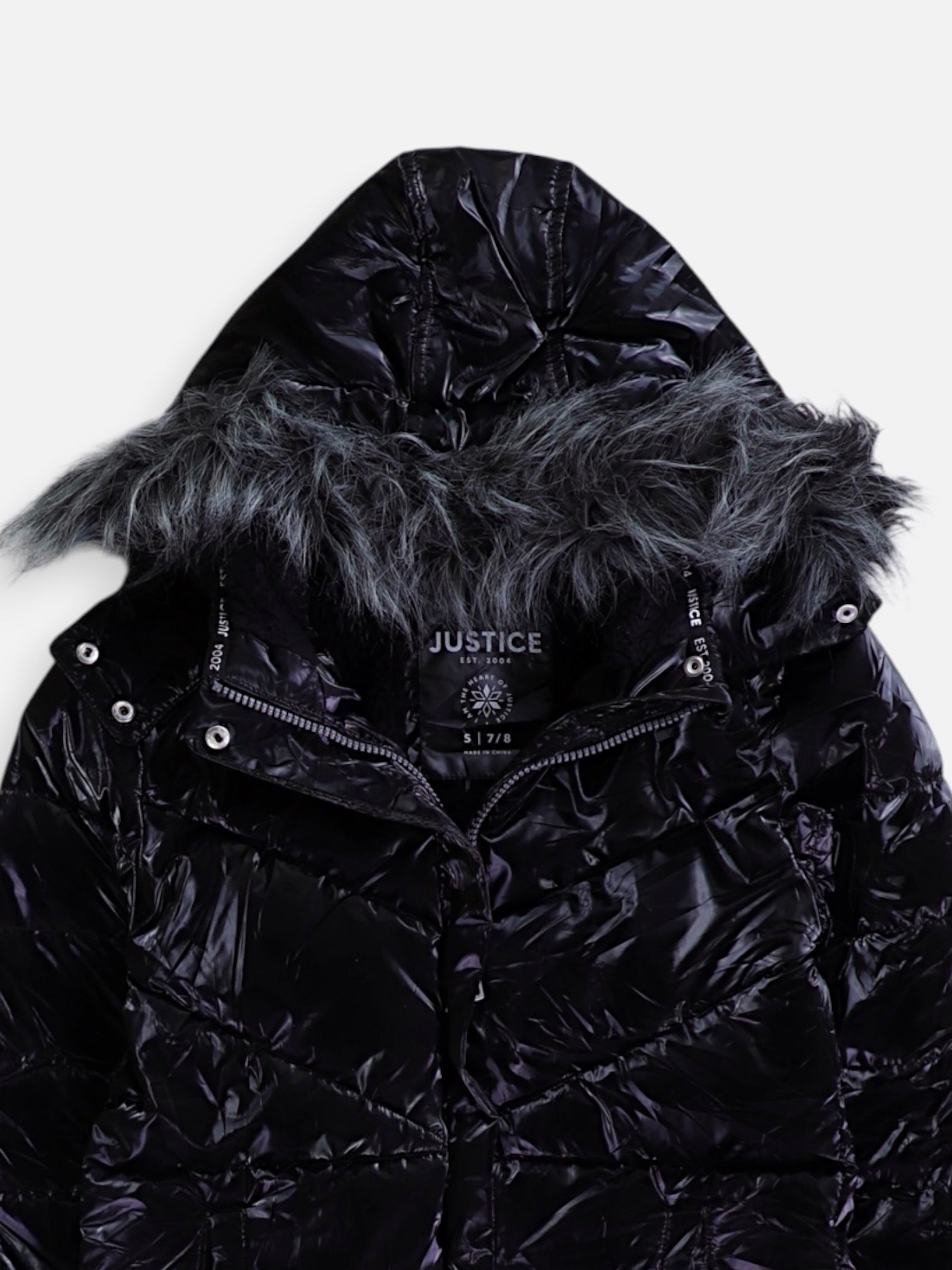 JUSTICE Chaqueta Puffer Basic - Niña - Small - 7-8Y (Años)