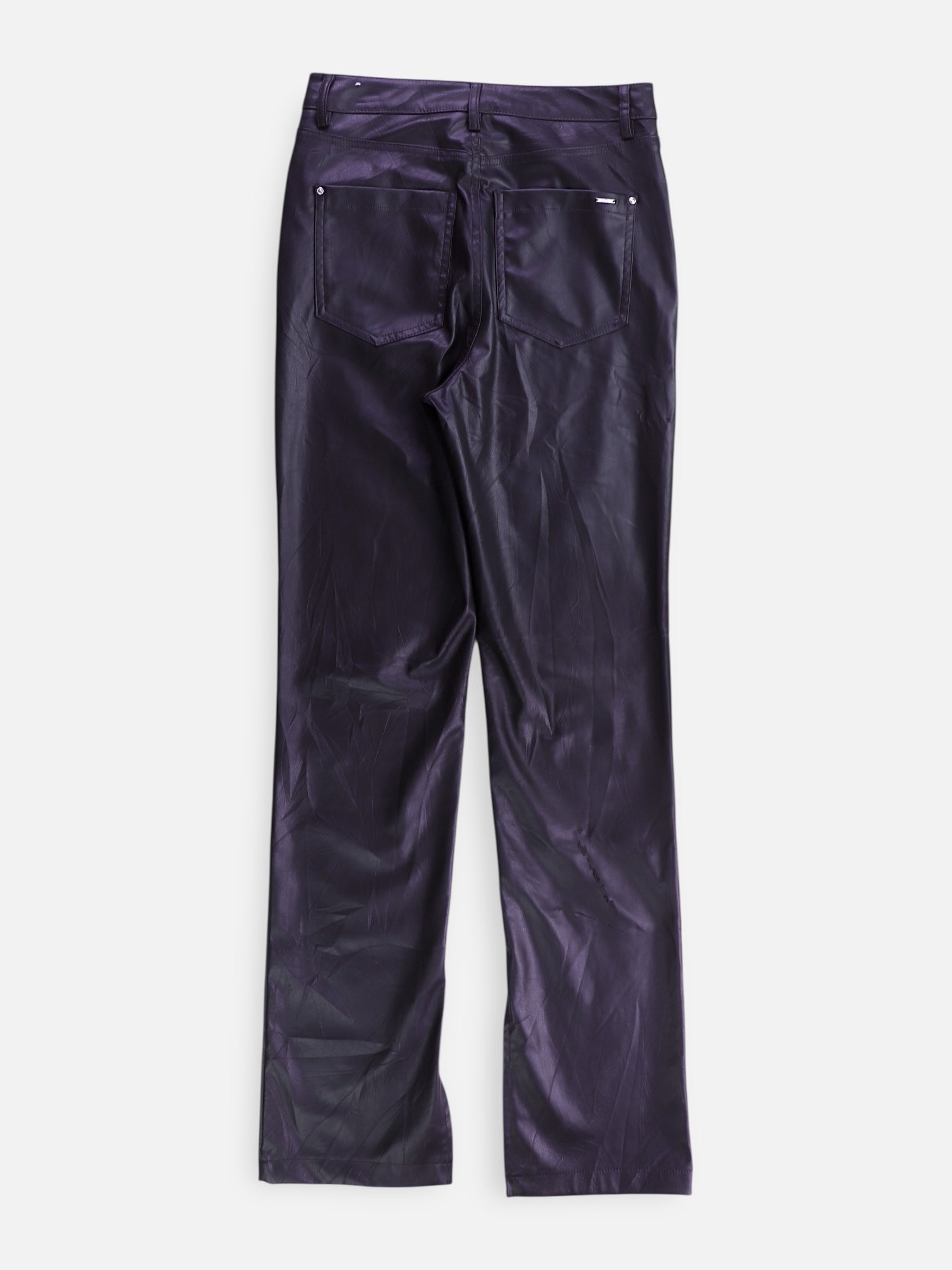 ZARA Pantalon Regular Fit Cuero - Mujer - 6