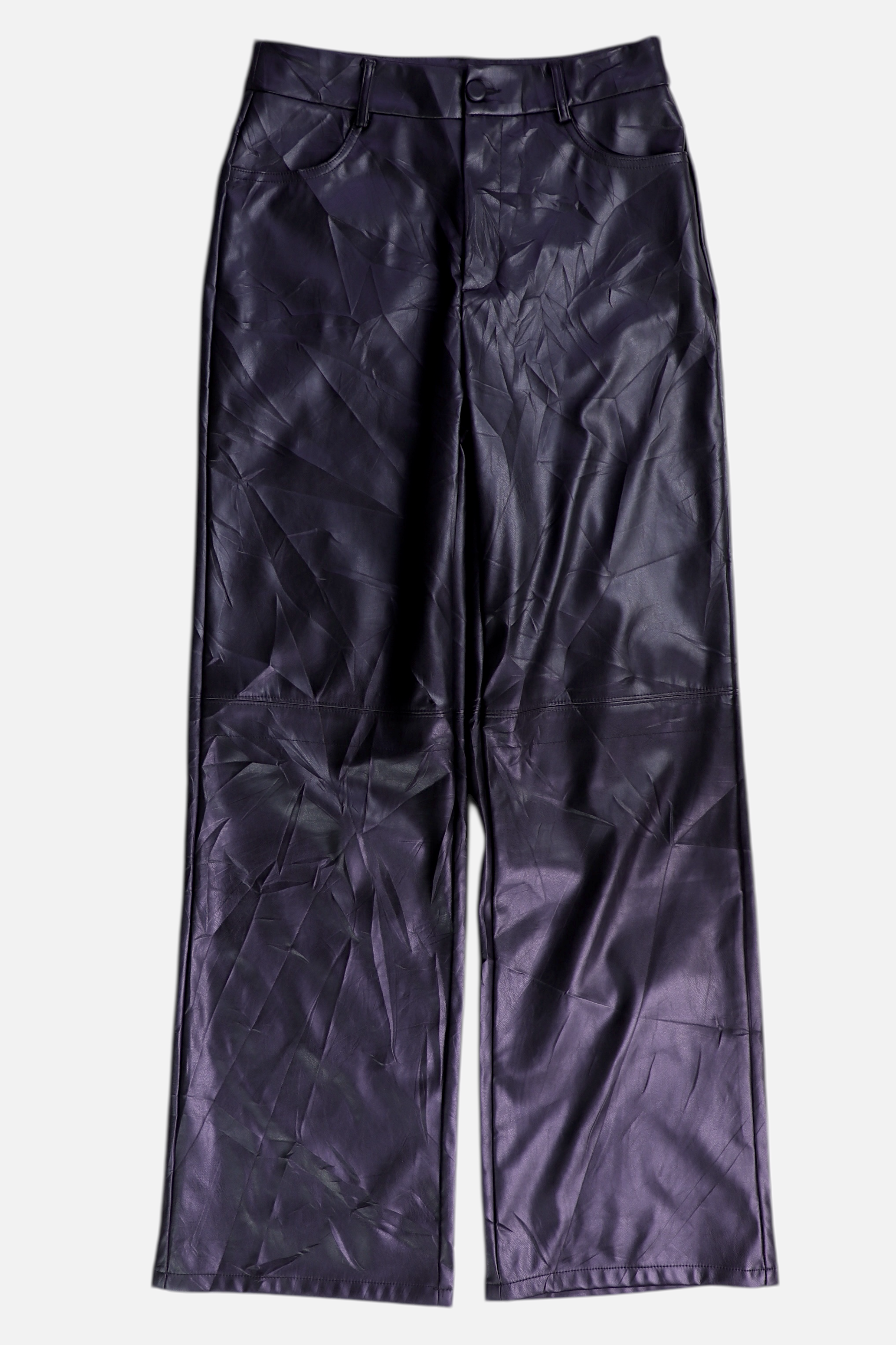 Pantalon Regular Fit Cuero - Mujer - N/A