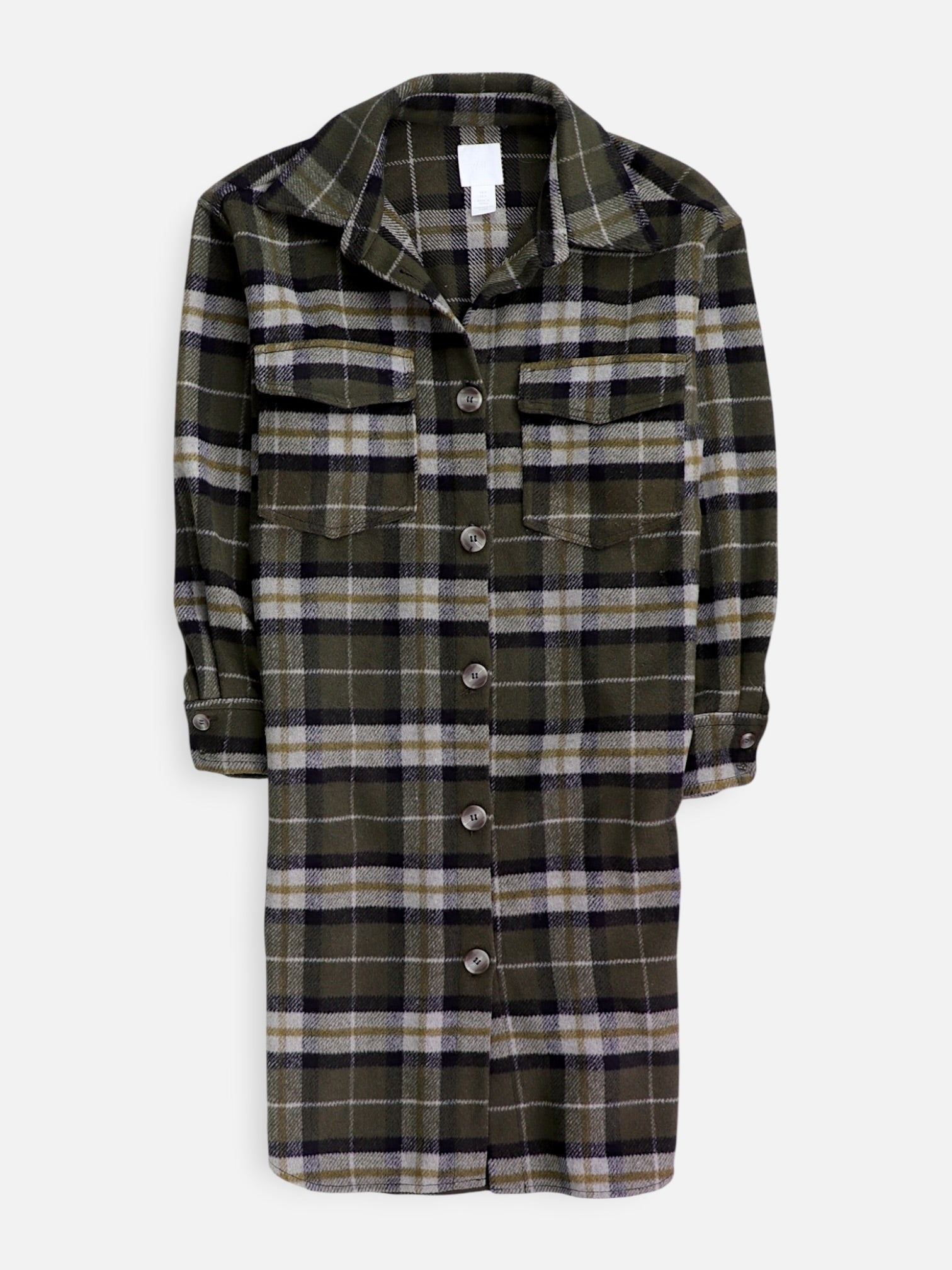 H&M Chaqueta Sobrecamisa Color Block - Mujer - Small