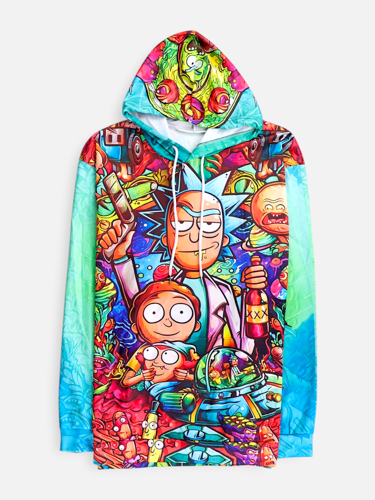 Rick & Morty Sudadera Hoodie Animado - Hombre - XL