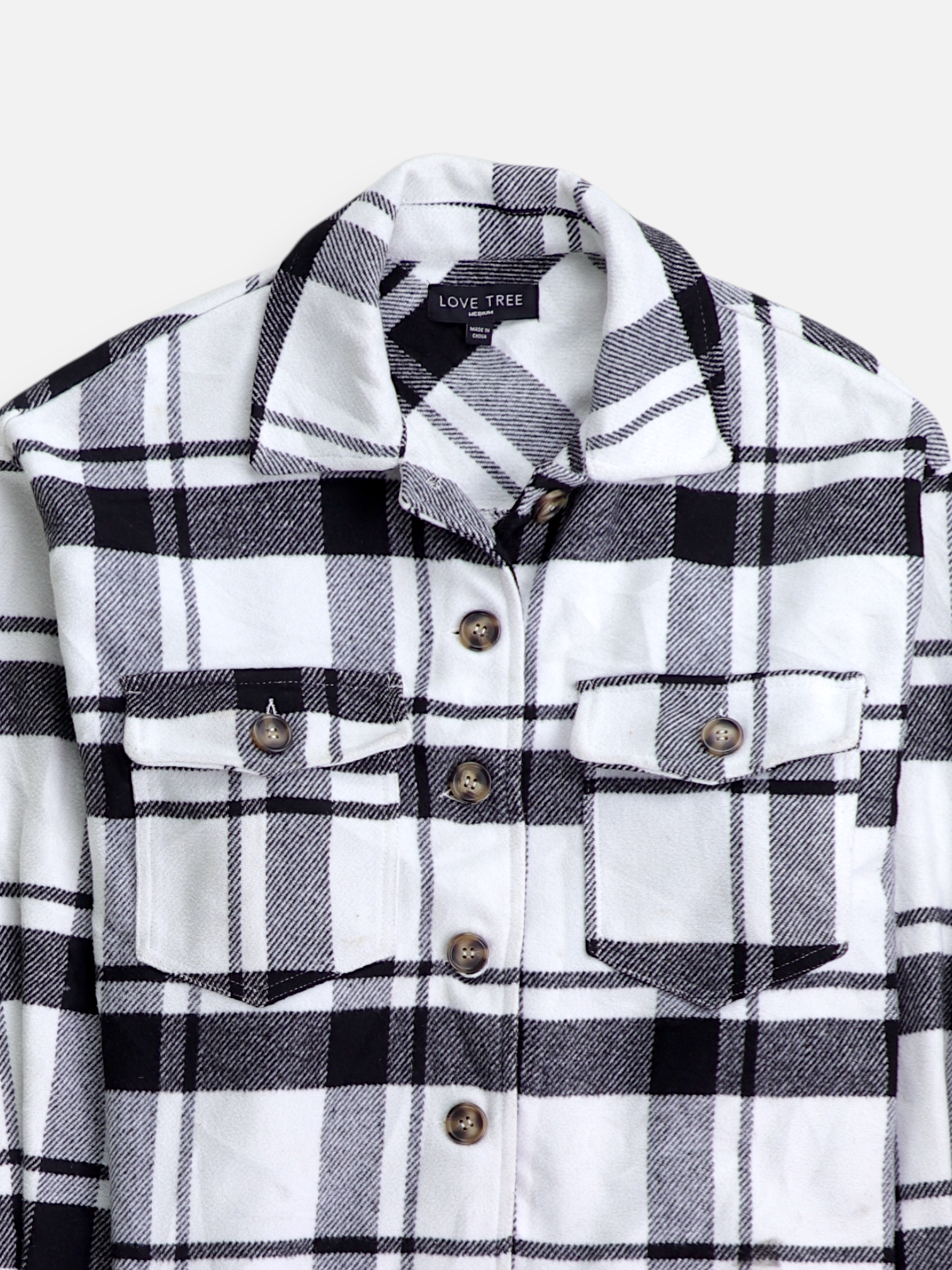 LOVE TREE Chaqueta Sobrecamisa Color Block - Mujer - Medium