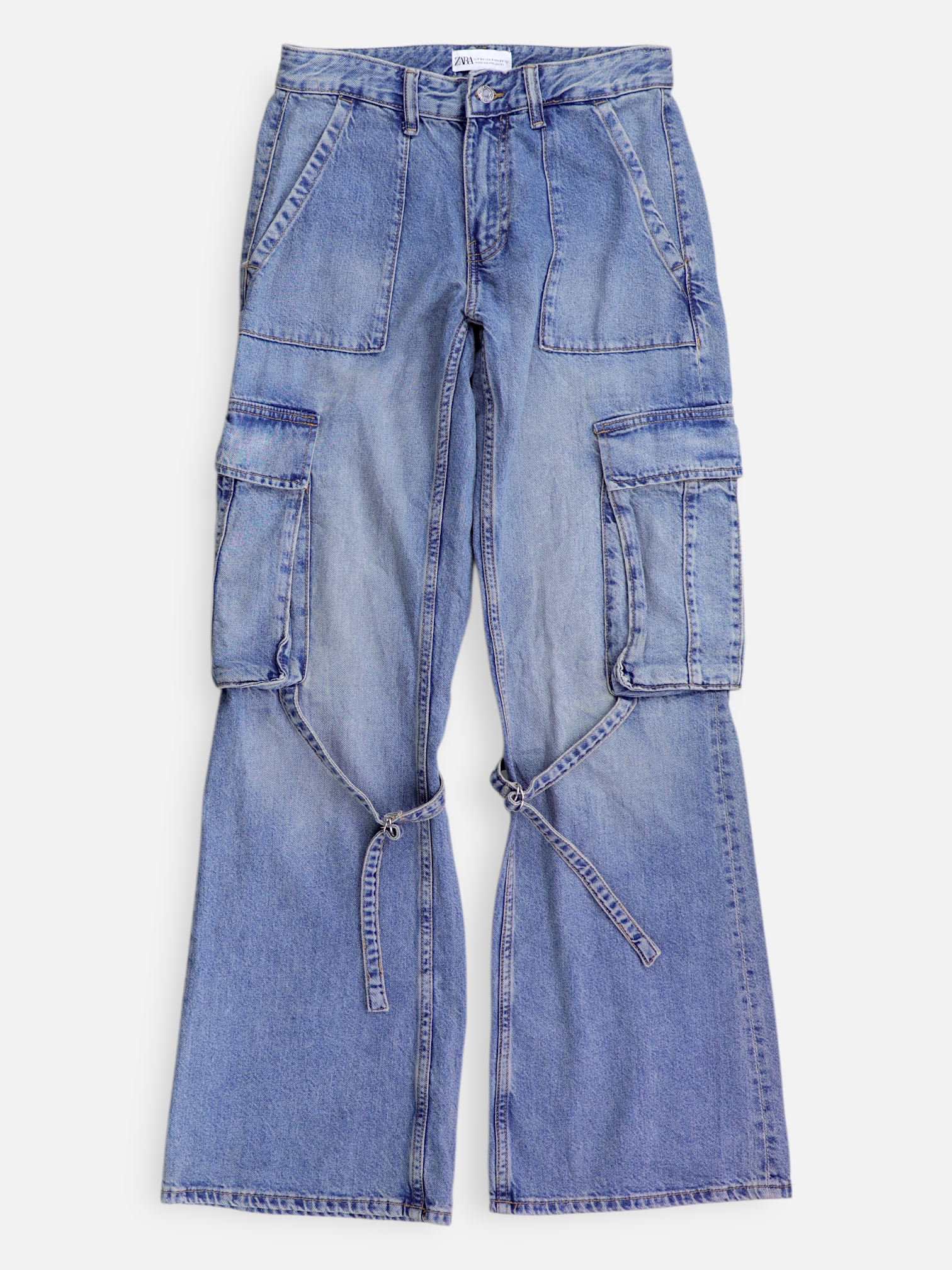 ZARA Jean Regular Fit Cargo - Mujer - 2