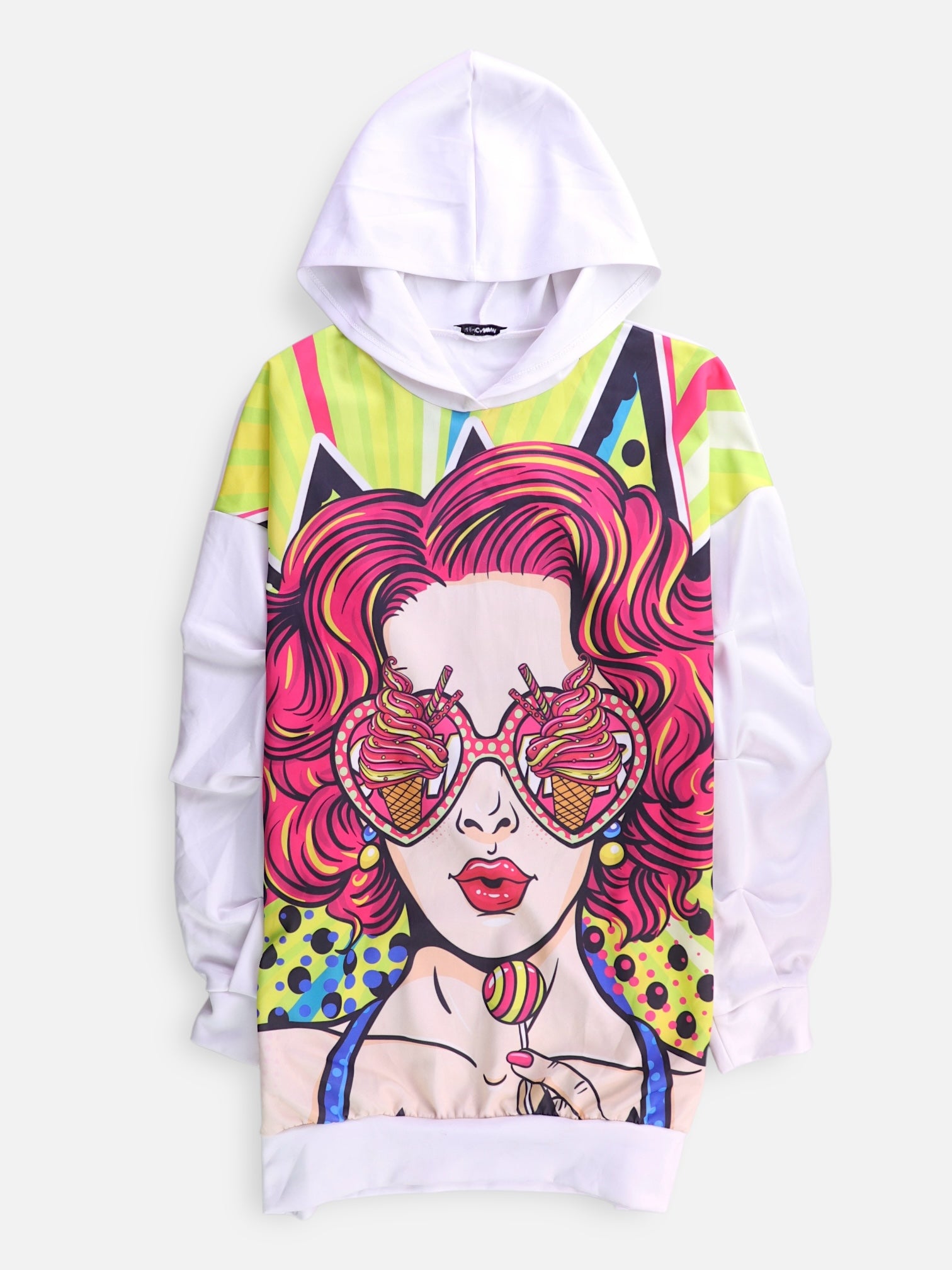 Fashionnova Sudadera Hoodie Color Block - Mujer - Large