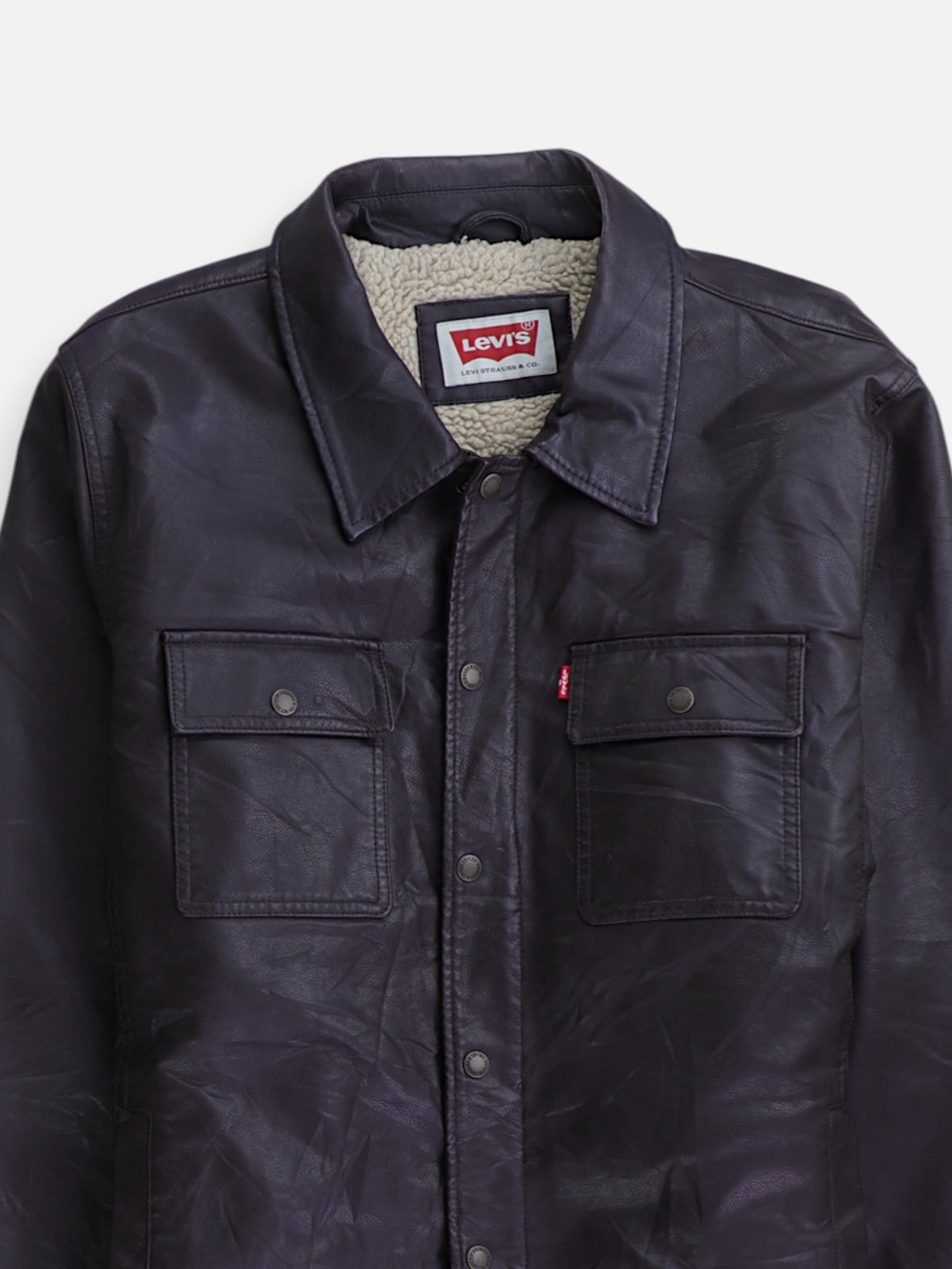 Levis Chaqueta Casual Cuero - Hombre - XL