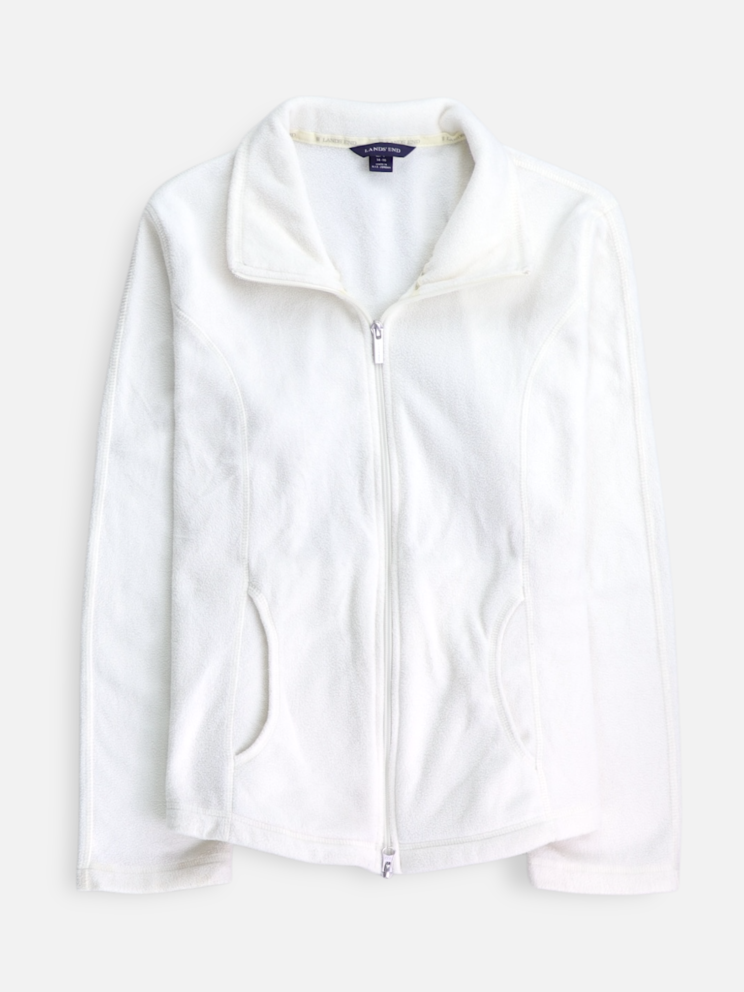LANDS END Sueter Fleece Casual - Niña - Petite L - 14-16Y (Años)