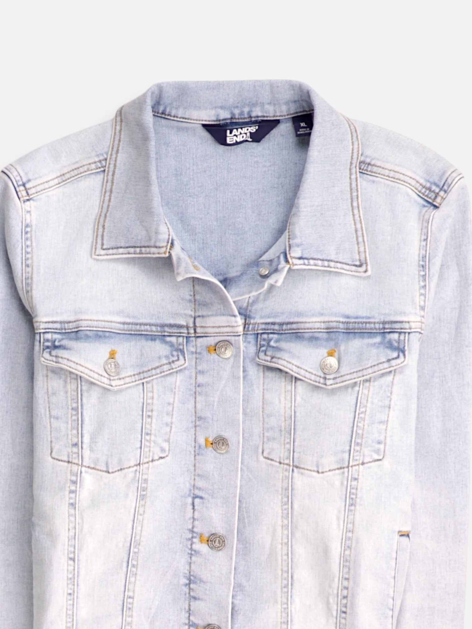 LANDS END Chaqueta Denim Basic - Mujer - XL