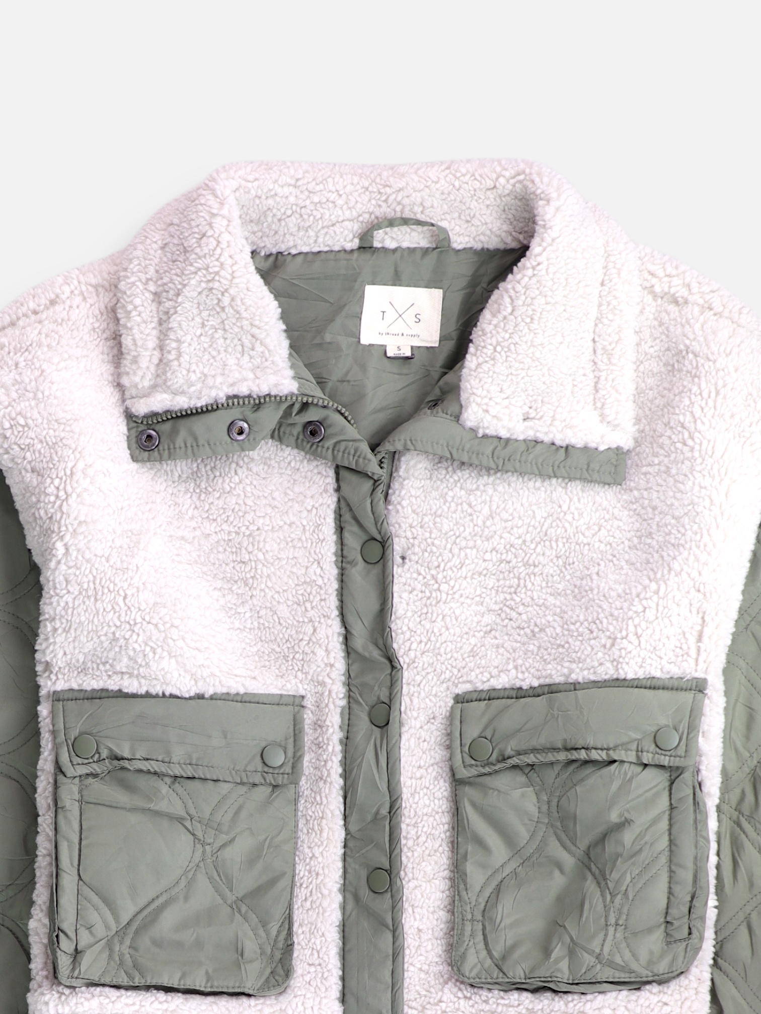Chaqueta Puffer Color Block - Mujer - Small
