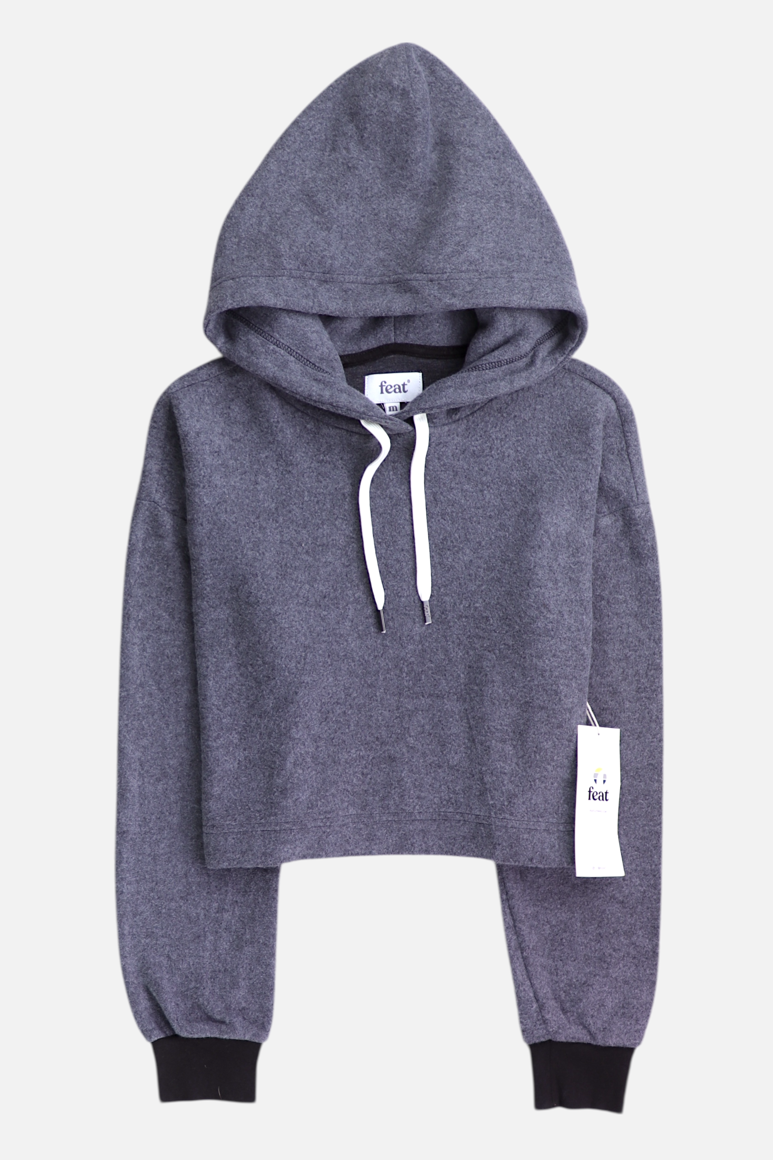 Sudadera Hoodie Crop Top - Mujer - Small