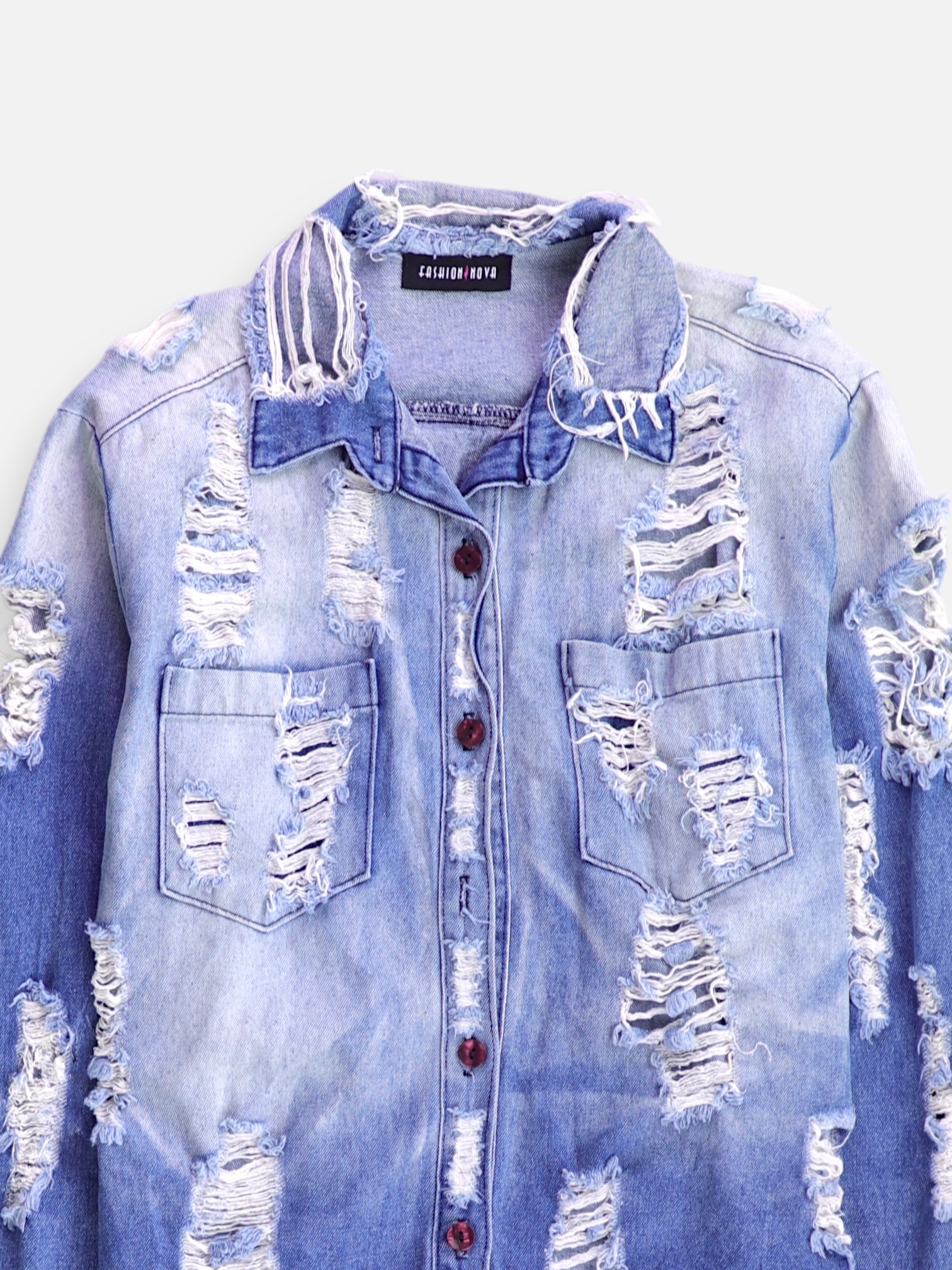 Fashionnova Chaqueta Sobrecamisa Denim - Mujer - Medium