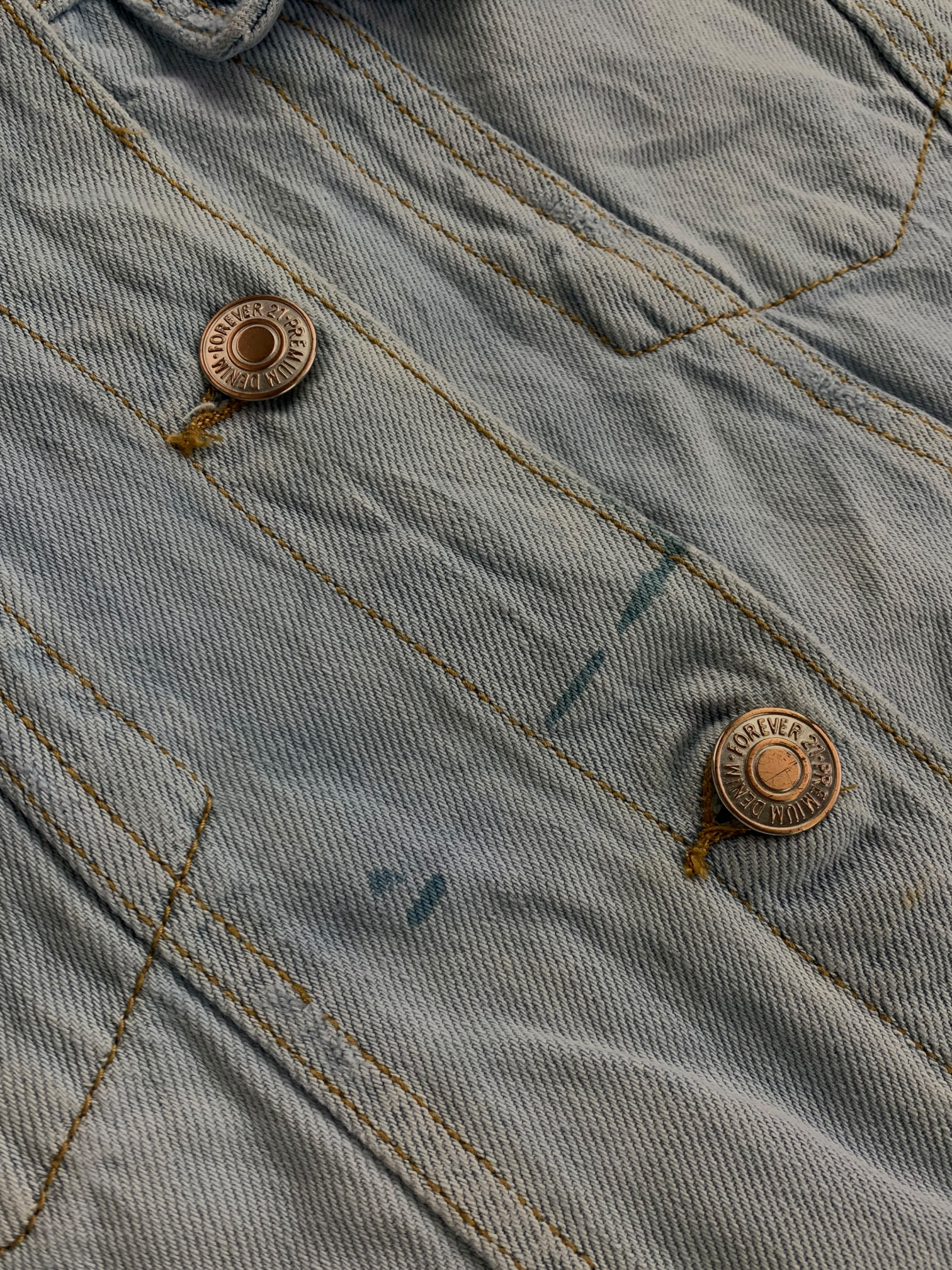 Forever 21 Chaqueta Denim Basic - Mujer - Medium