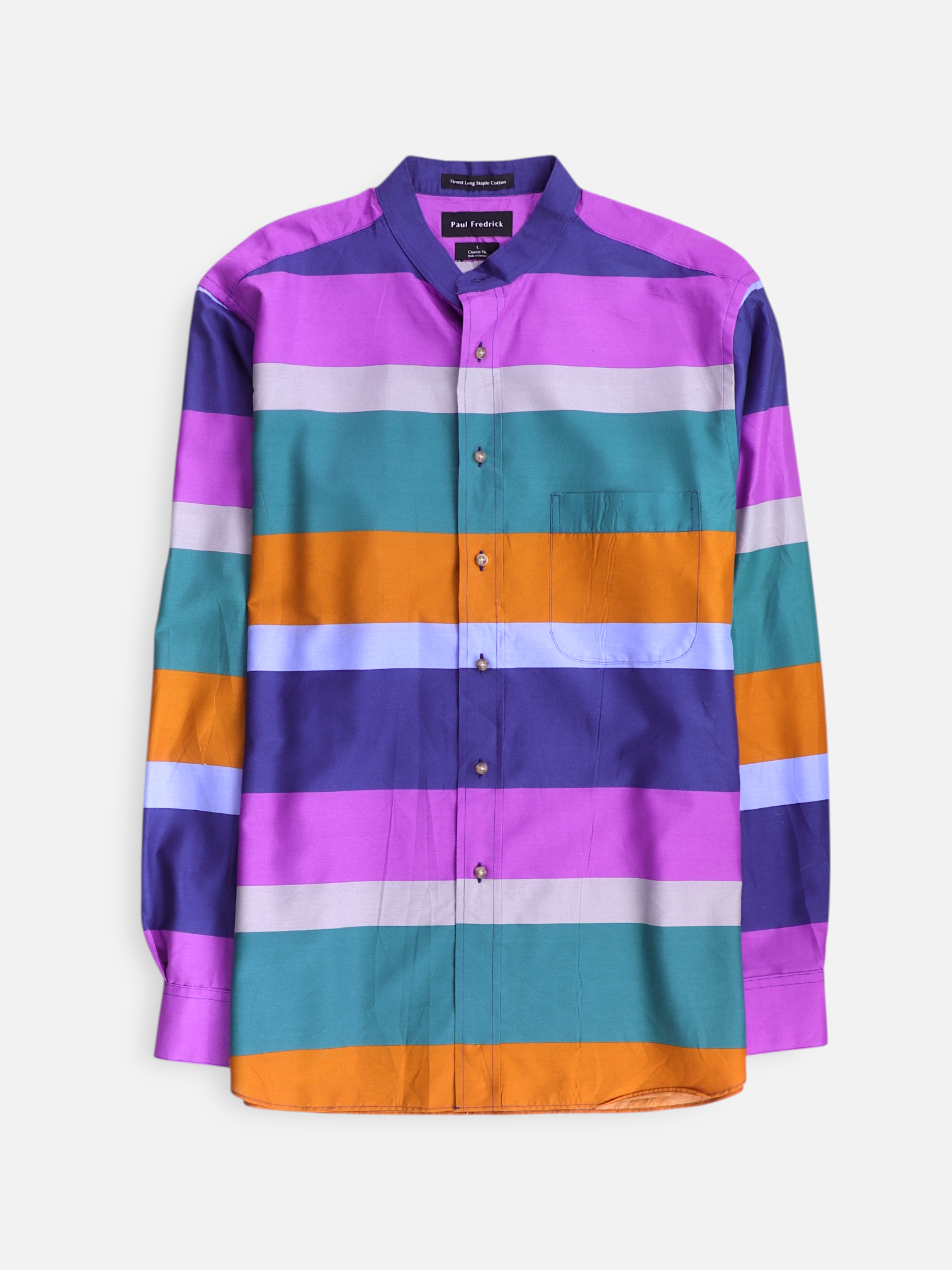 Camisa Color Block - Hombre - Large