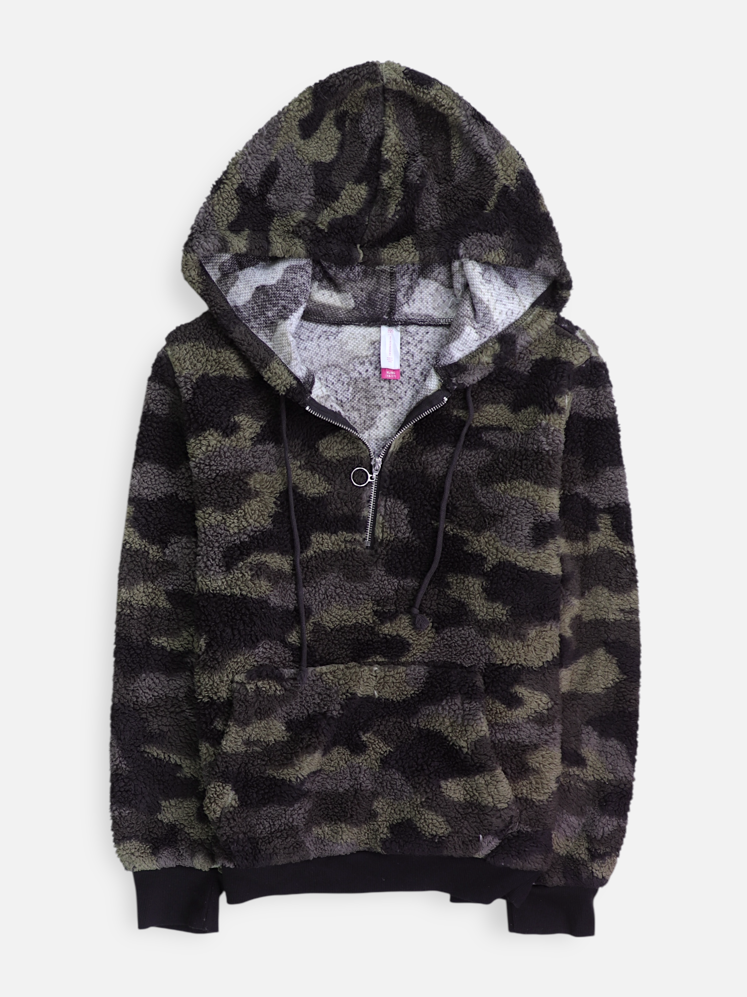NOBO Sudadera Hoodie Militar - Niña - XL - 15-17Y (Años)