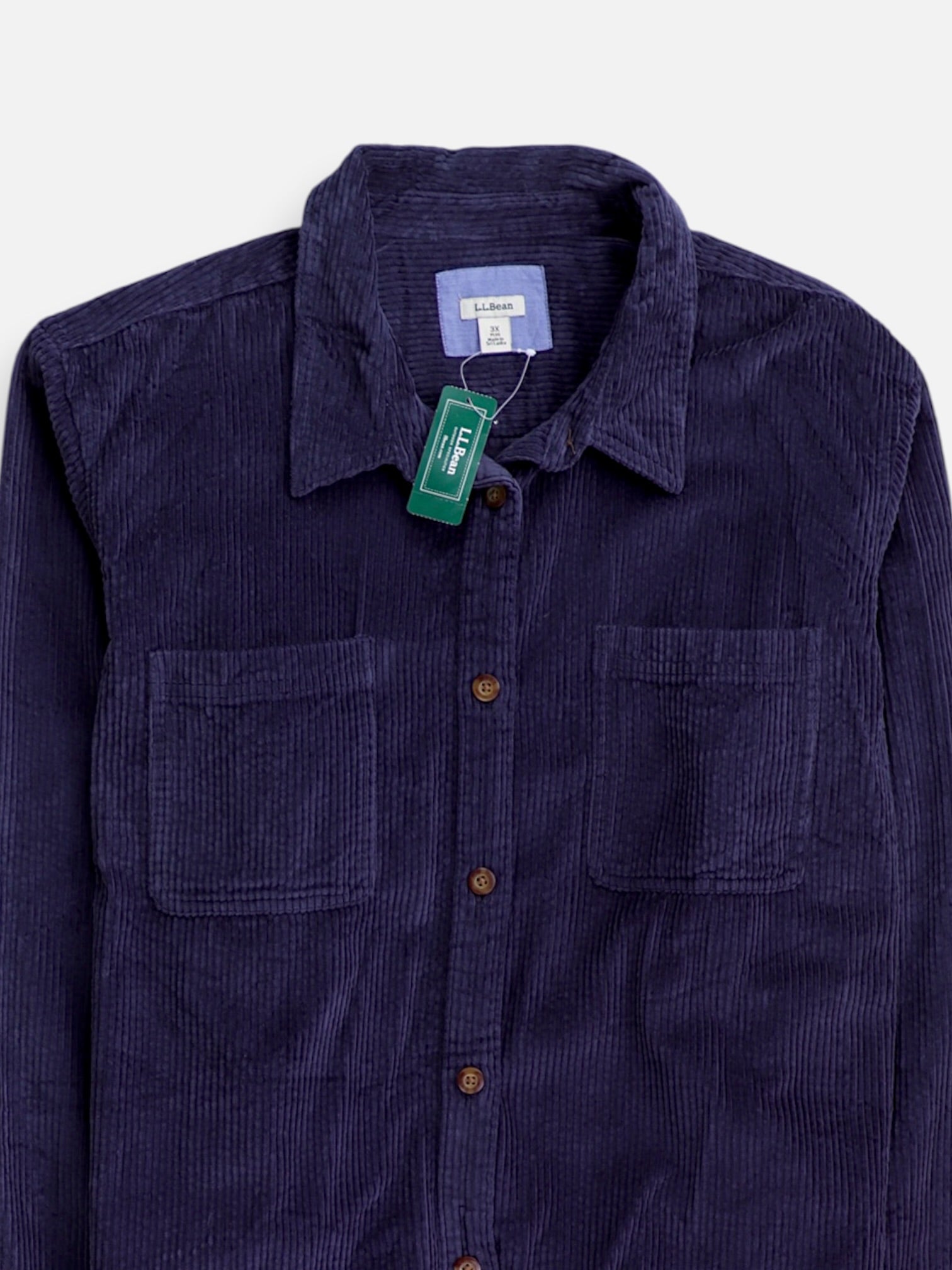 LL BEAN Chaqueta Sobrecamisa Corduroy - Hombre - 3XL