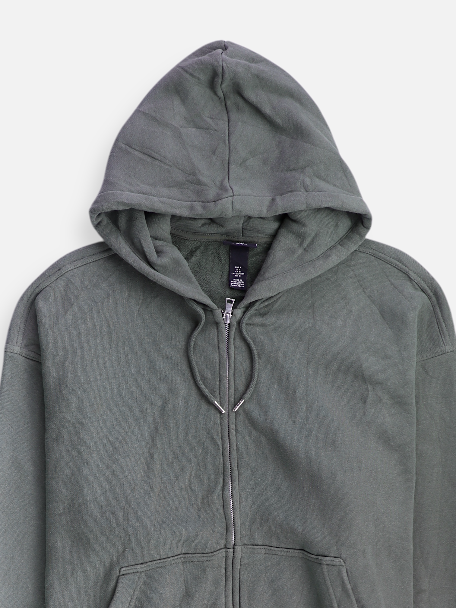 H&M Sudadera Hoodie Basic - Hombre - Large