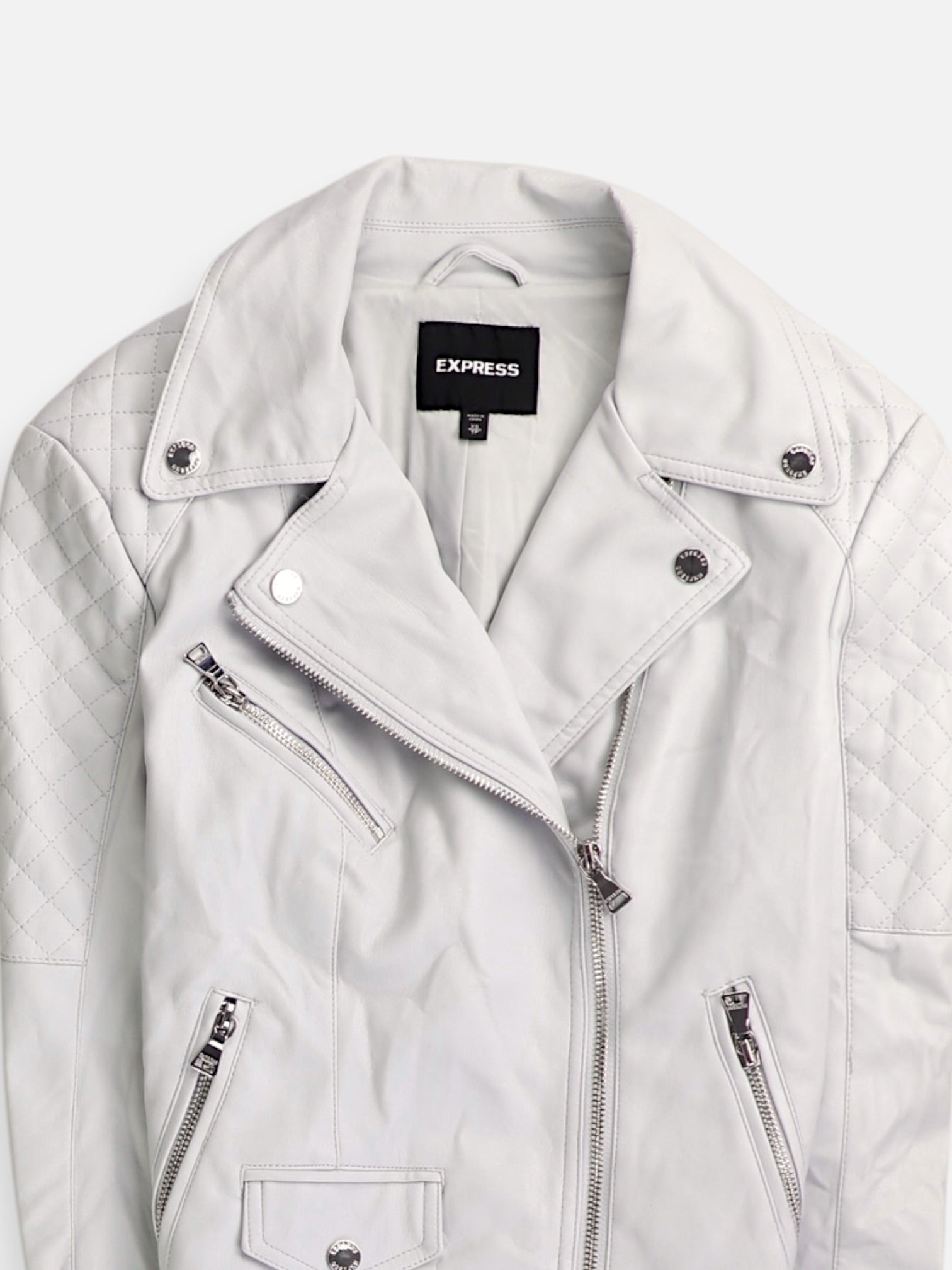 EXPRESS Chaqueta Casual Cuero - Mujer - XS
