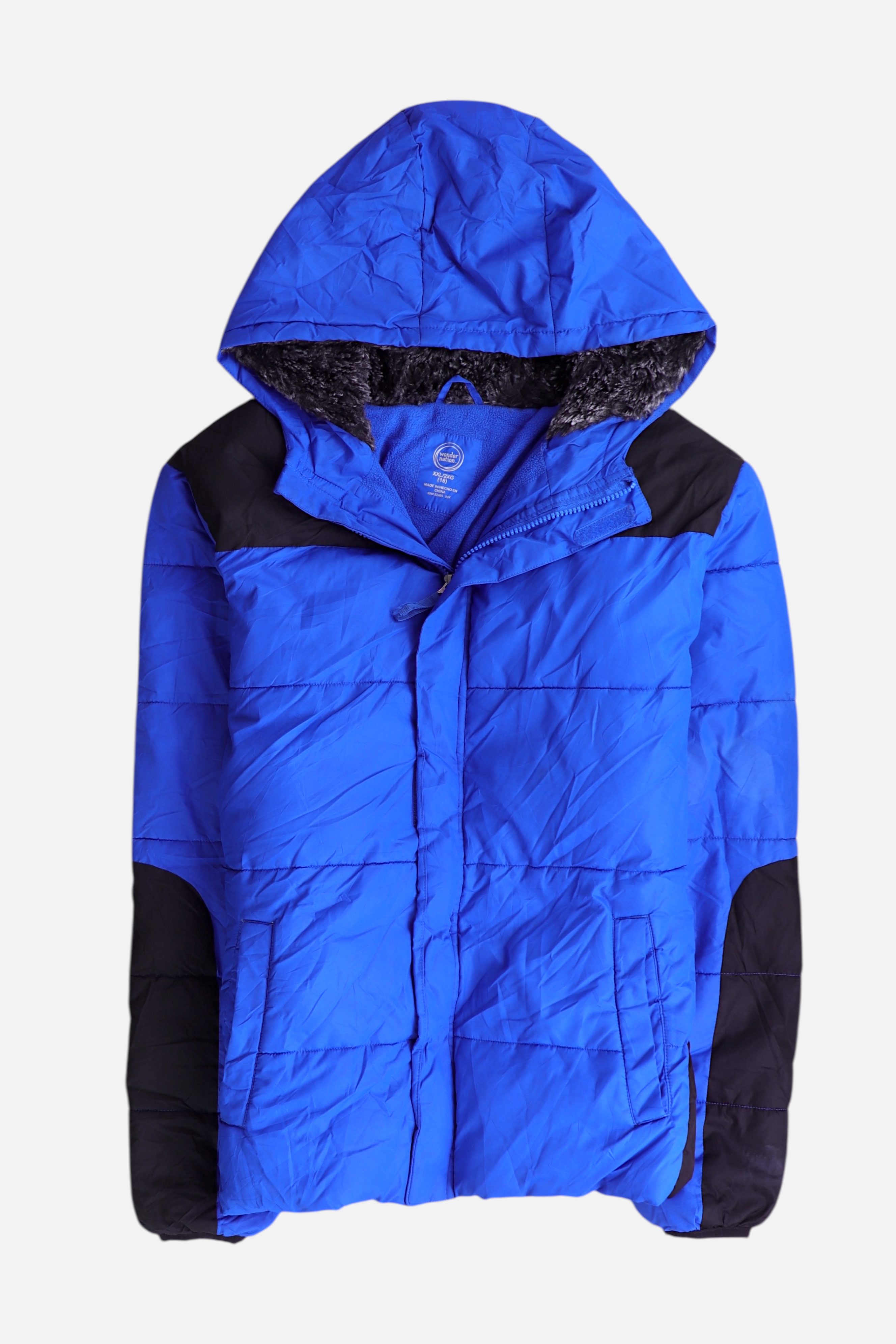 Wonder Nation Chaqueta Puffer Color Block - Niño - 2XL - 18-20Y (Años)