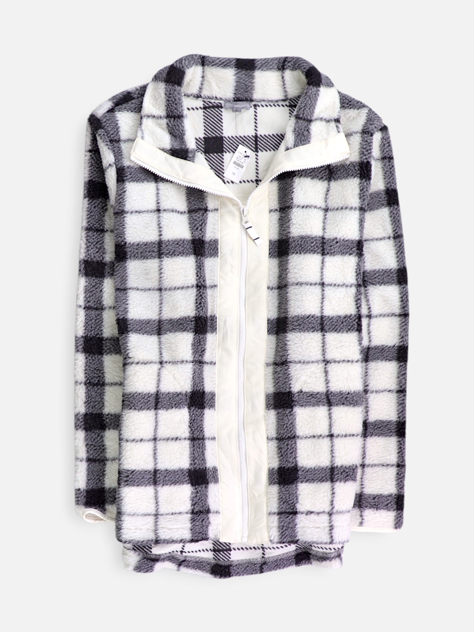 TALBOTS Sueter Fleece Color Block - Mujer - XL