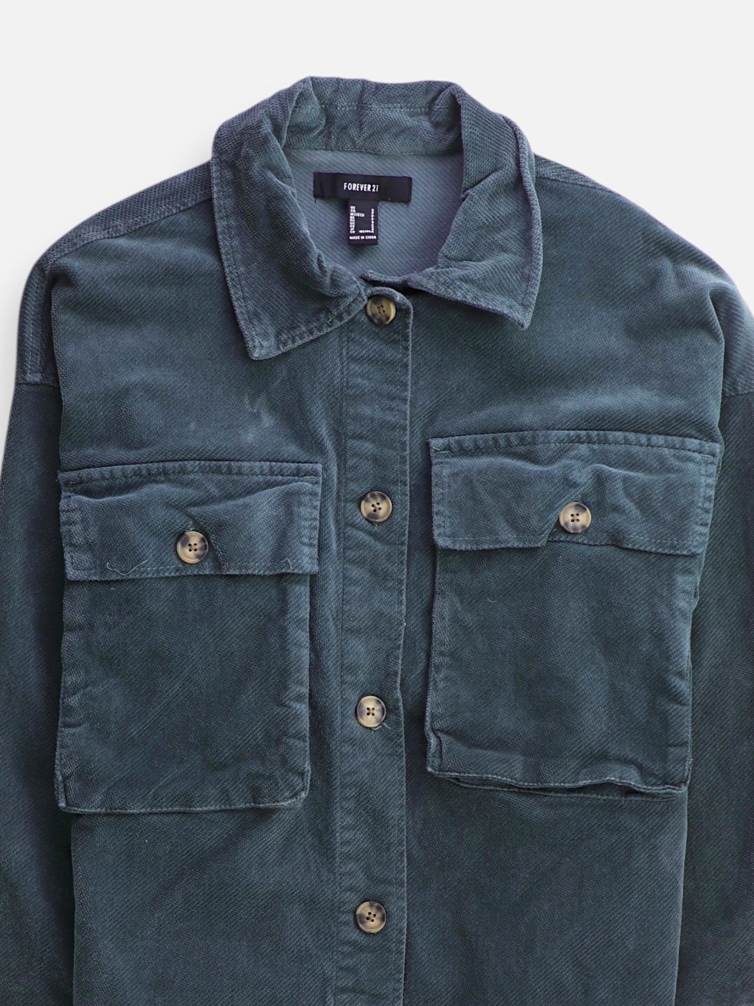 Forever 21 Chaqueta Sobrecamisa Corduroy - Mujer - Small