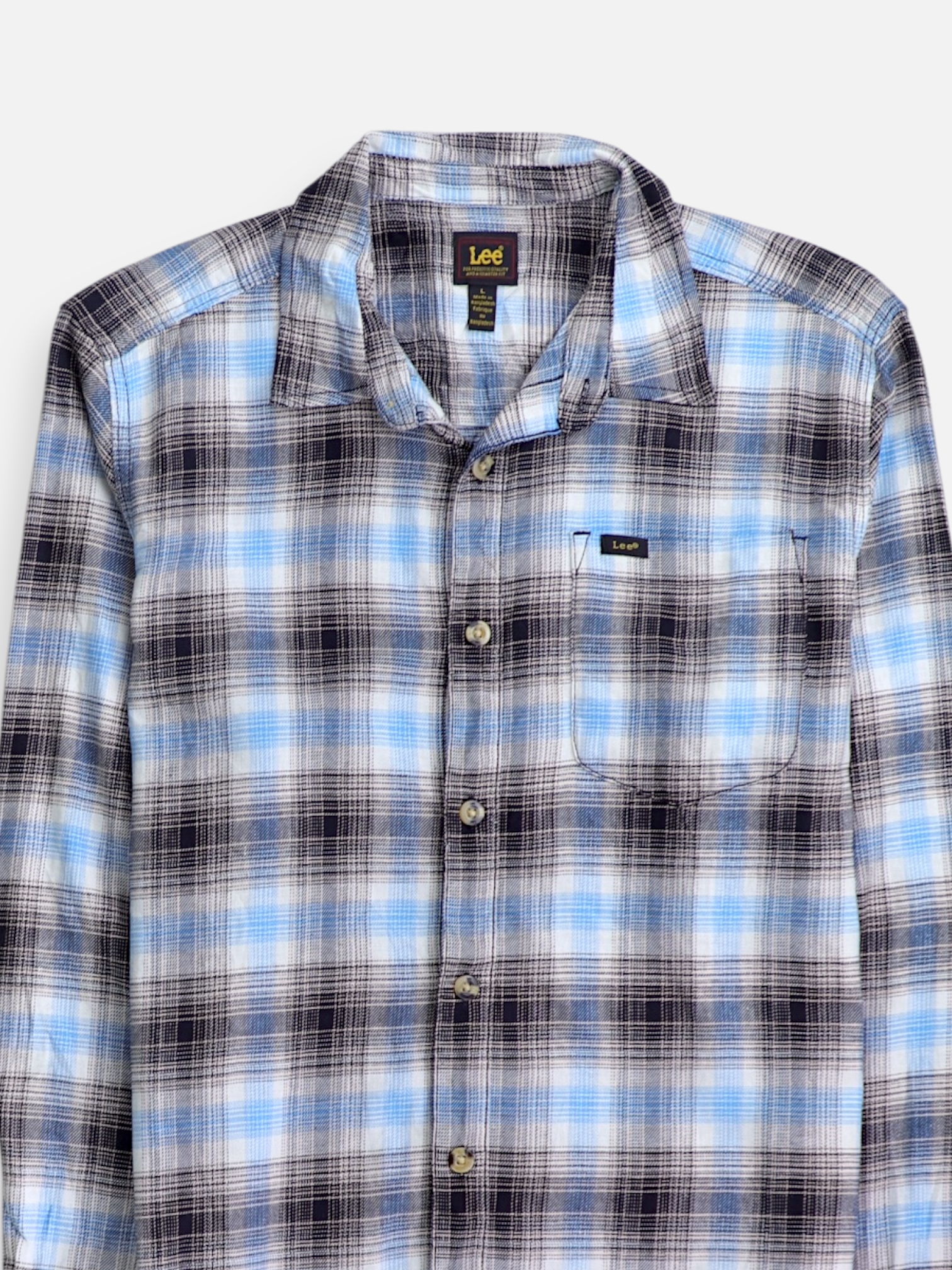 LEE Camisa Casual - Hombre - Large