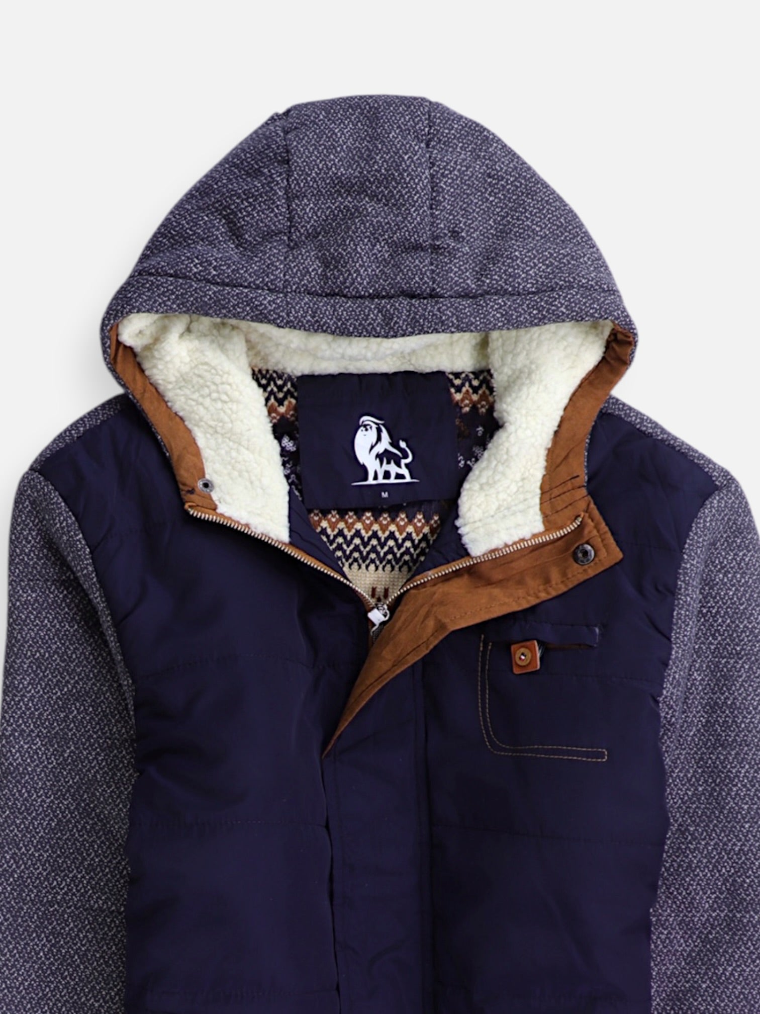 Chaqueta Impermeable Color Block - Hombre - Medium