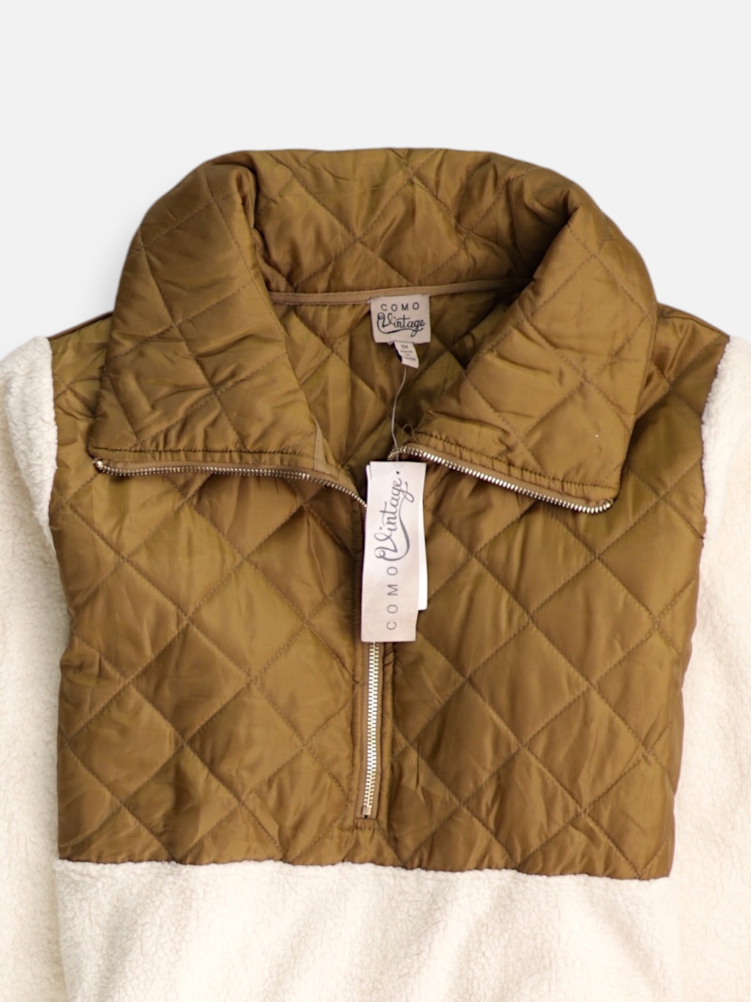 Sueter Fleece Color Block - Mujer - 2XL