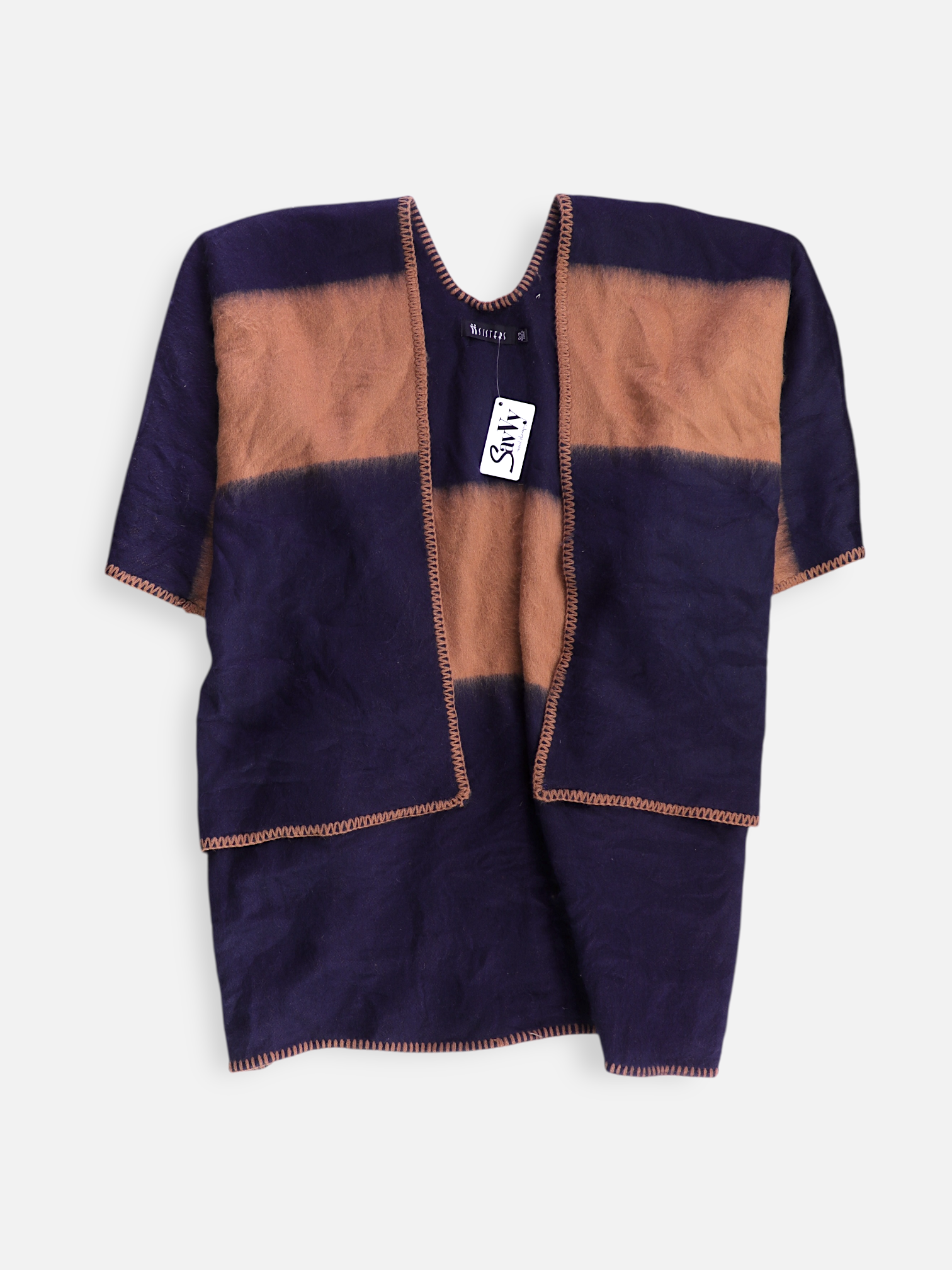 Poncho Color Block - Mujer - Small