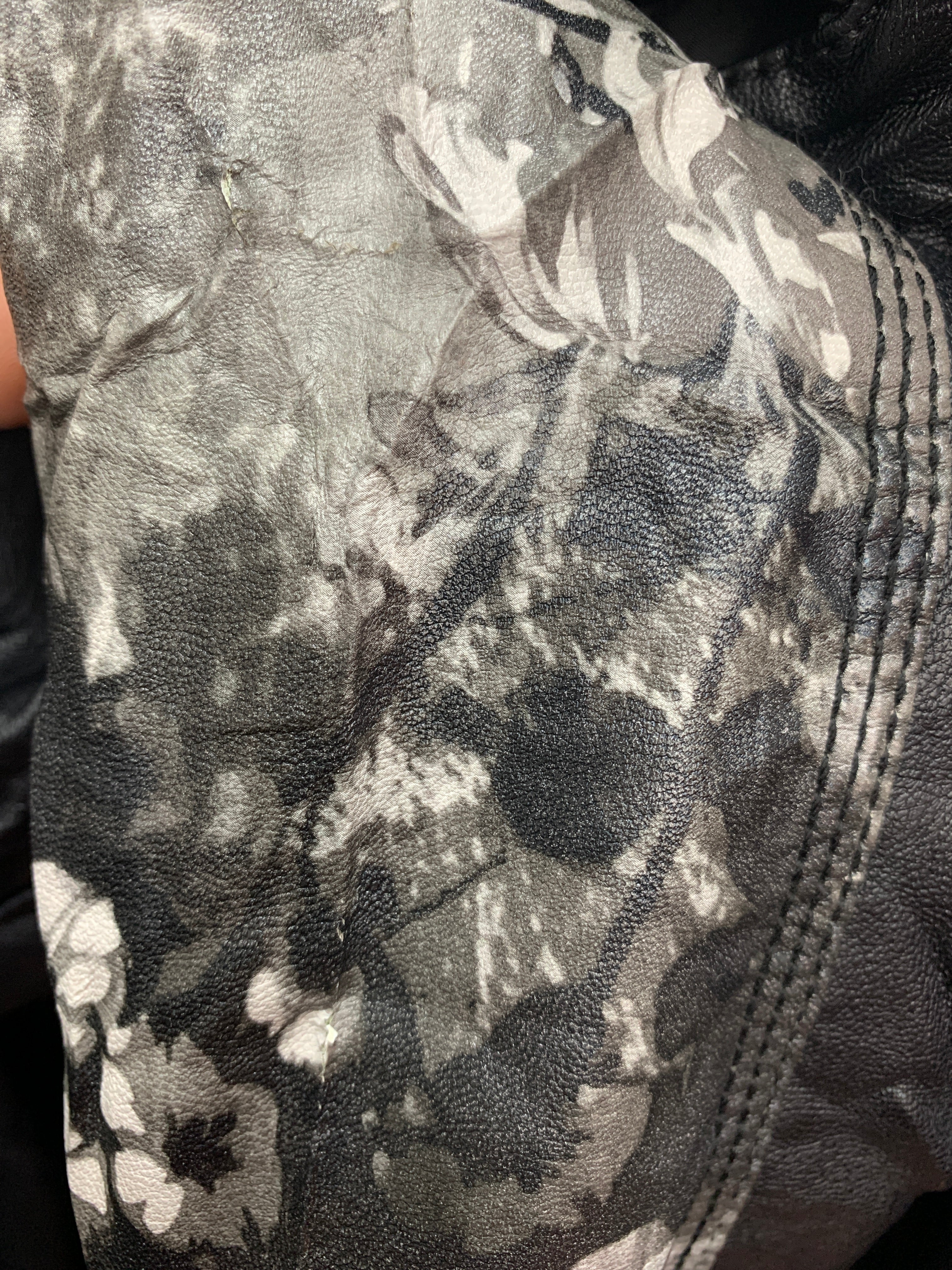 Chaqueta Cuero Color Block - Mujer - Medium