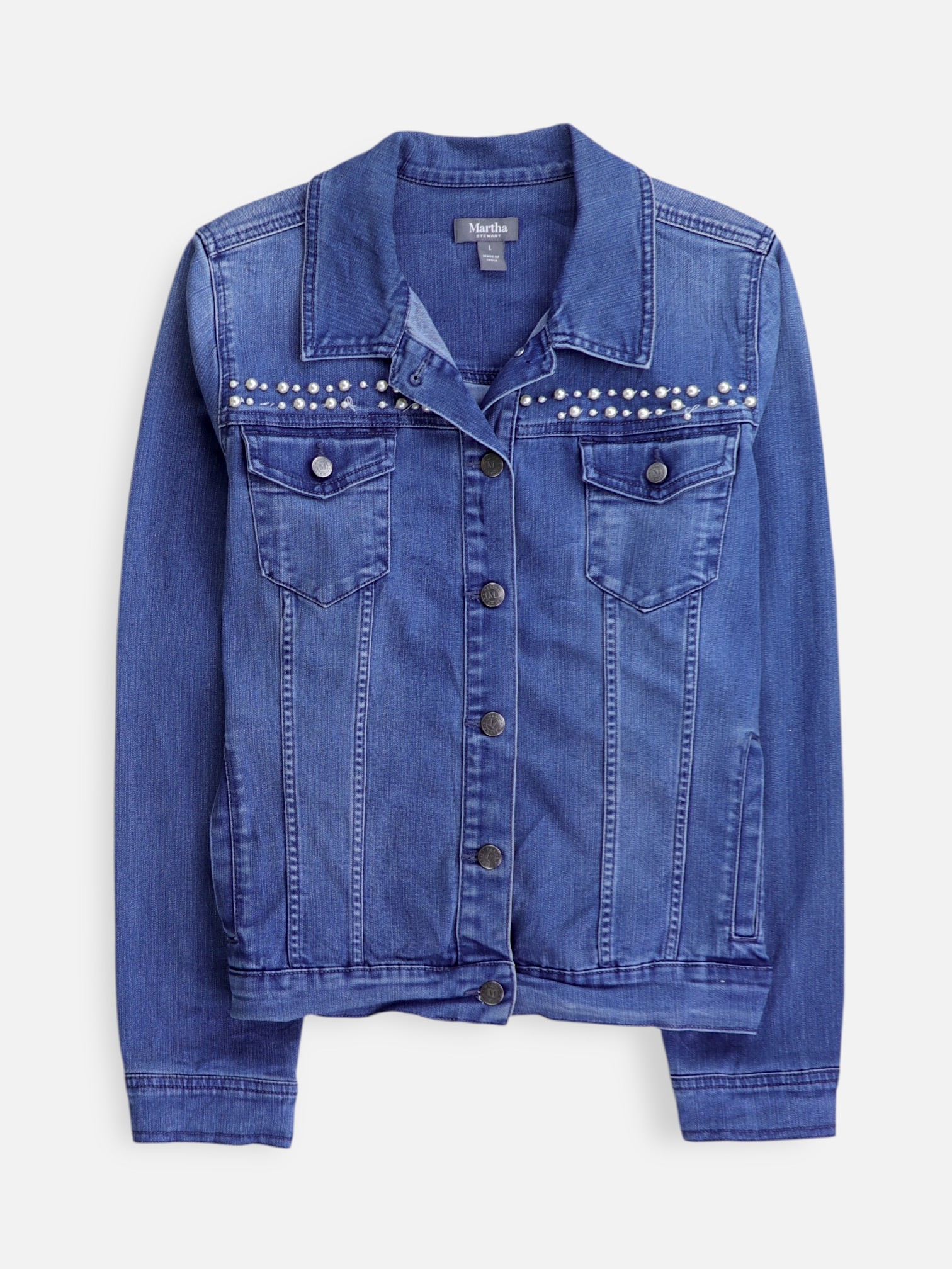 Chaqueta Denim Basic - Mujer - Large